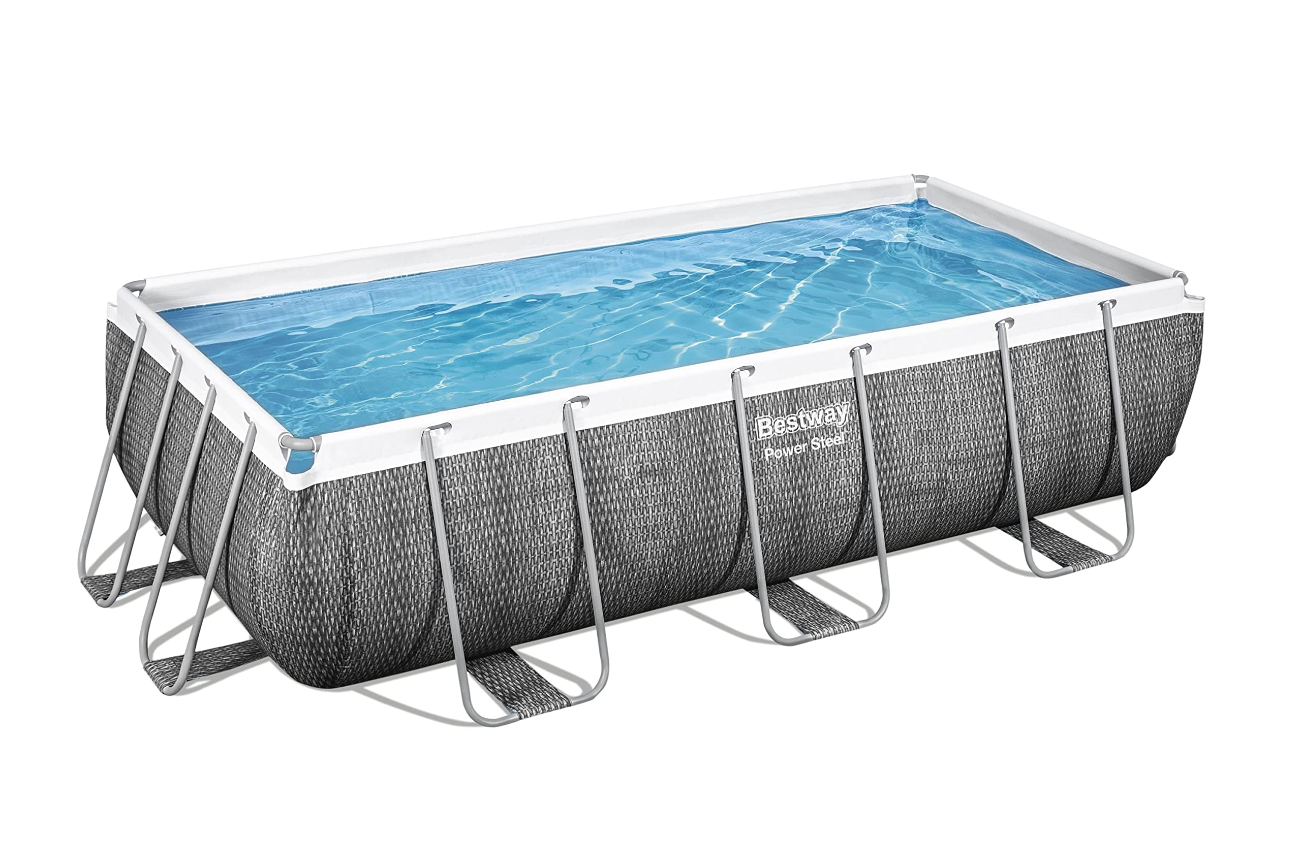 Steel above ground pool, Grey rattan Print