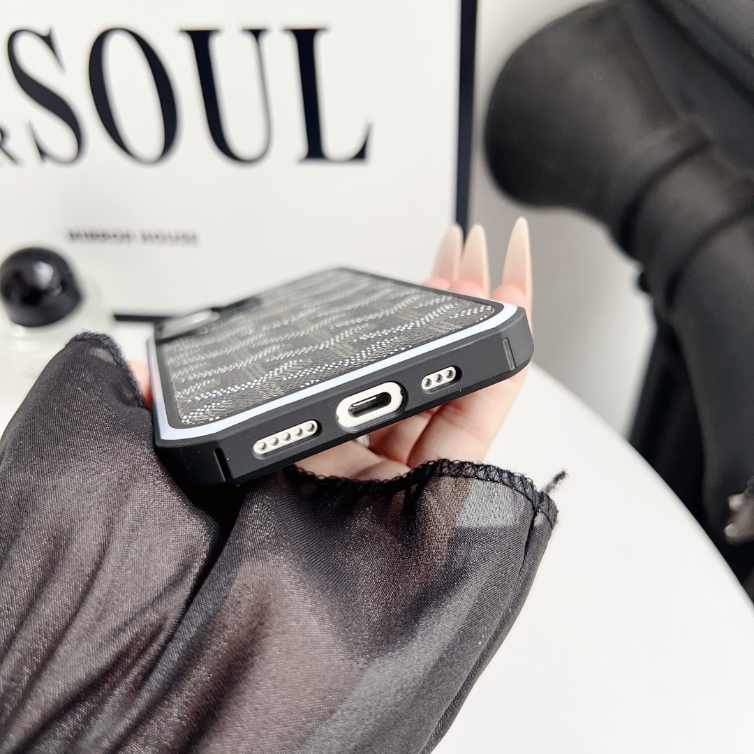 Goyard Classic All-Over Monogram Print Slim Shockproof Luxury Phone Case