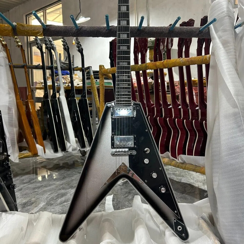 Fly V Electric Guitar Mahogany Body Rosewood Fretboard 6 Strings Tune-O-Matic