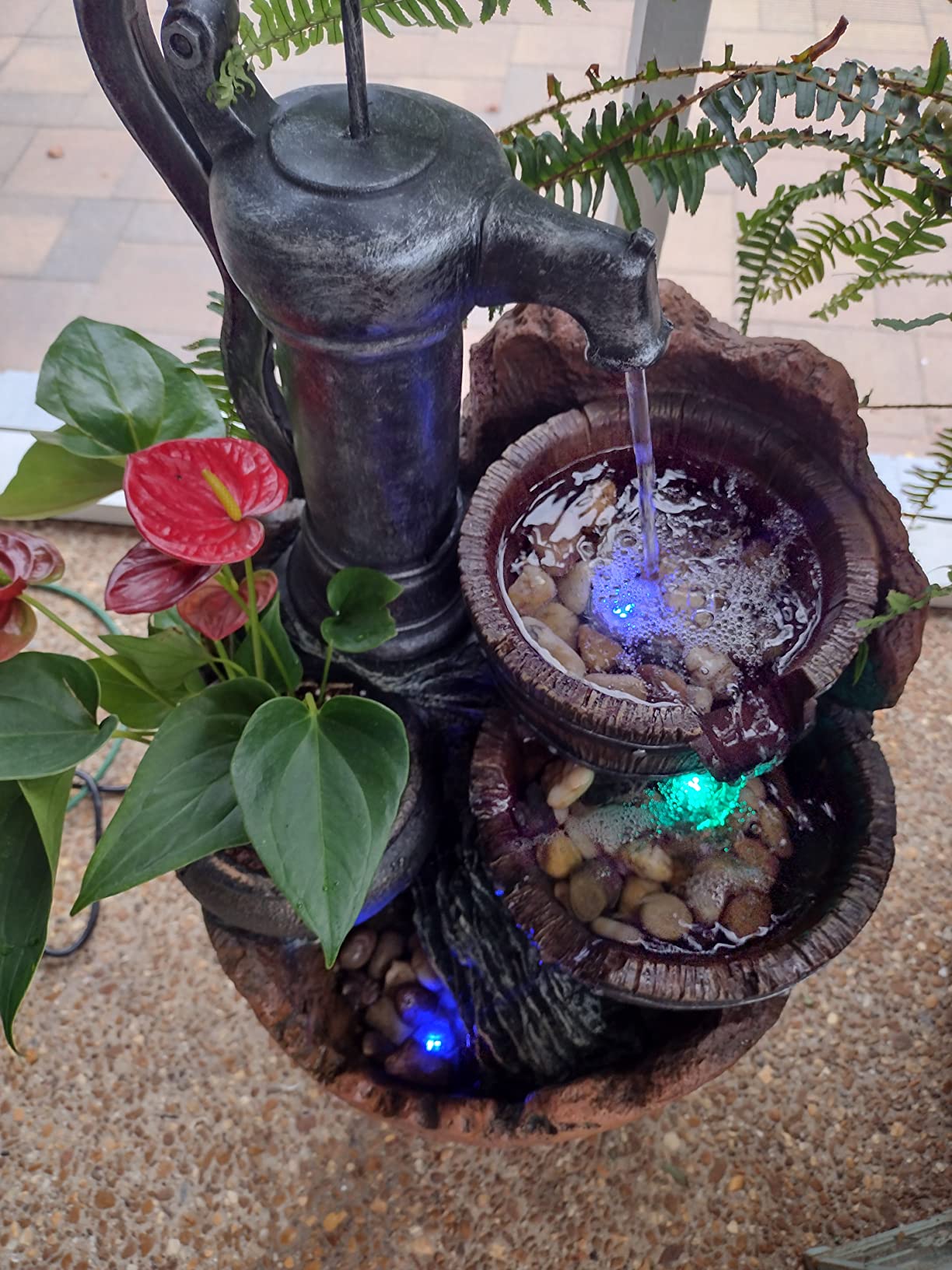 Jeco Glenville Water Pump Cascading Water Fountain
