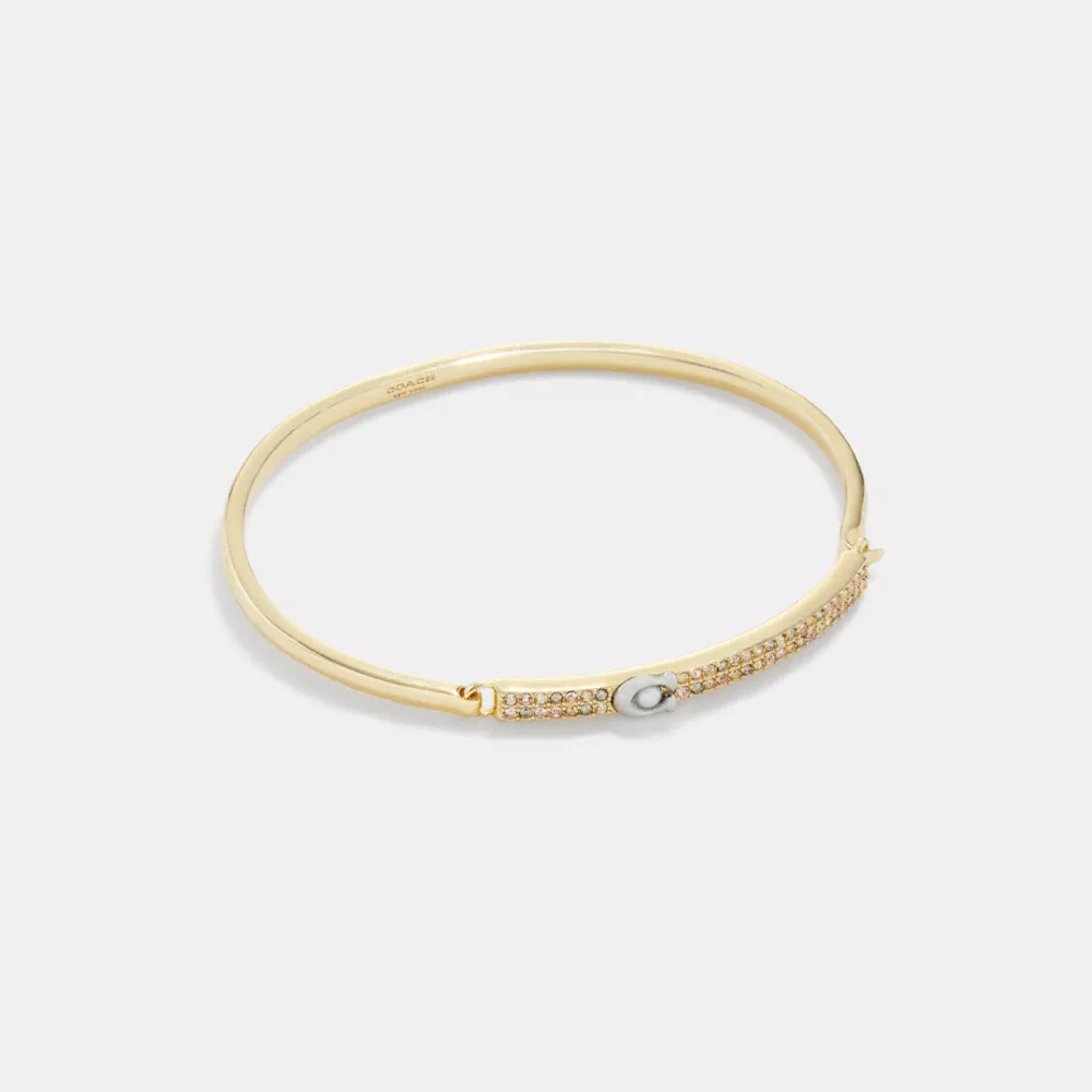COAthtCH Signature Pavé Bar Thin Bangle