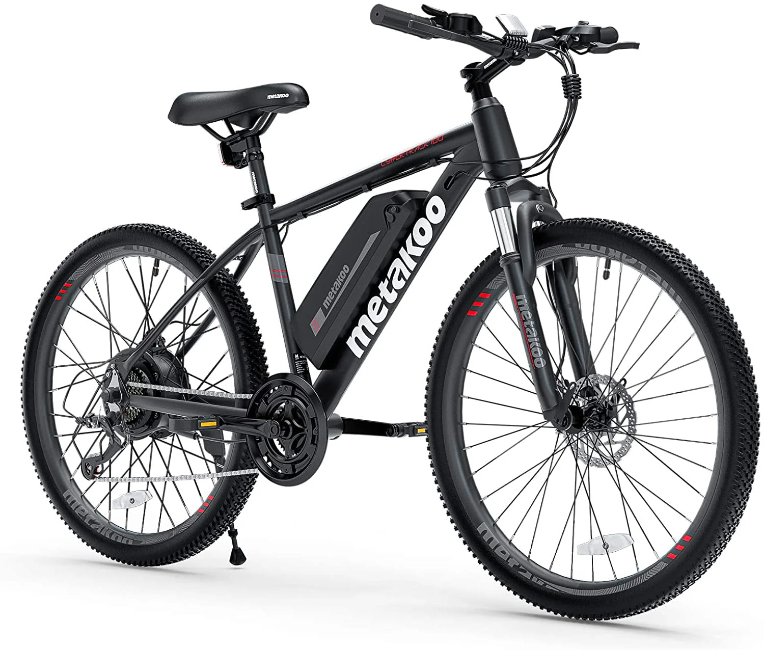 Metakoo 26in Electric Mountain Bike, 350W, 36V, Black