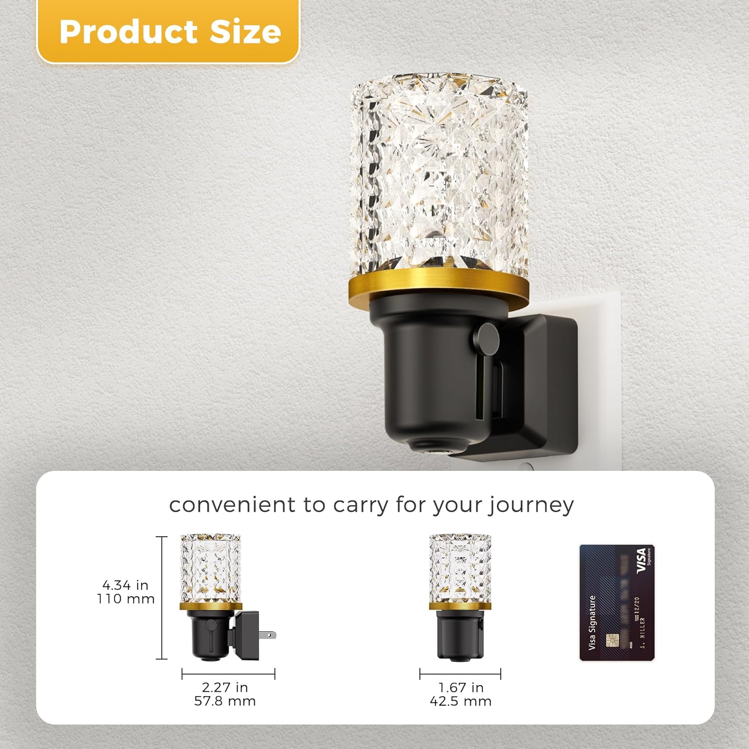 LED Night Light, 2 Pack Dimmable Night Lights Plug into Wall