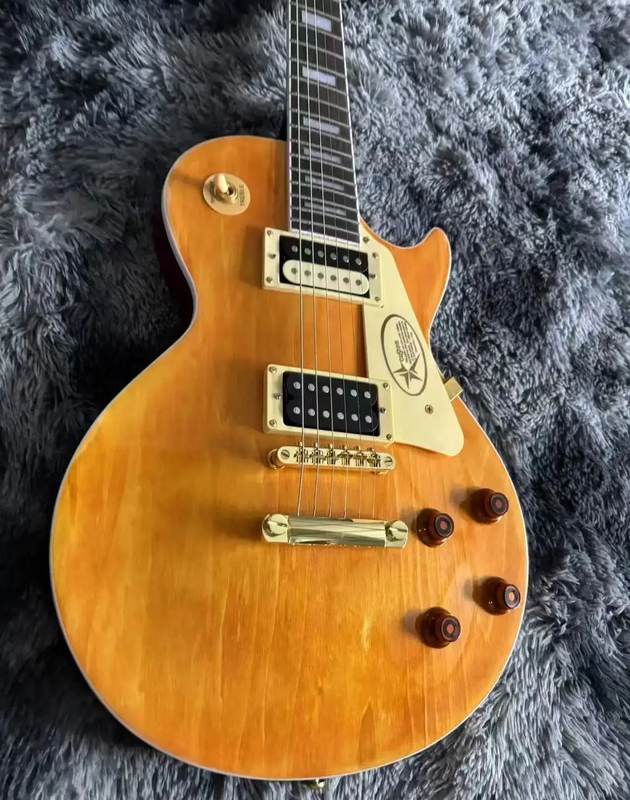 New Cnbald LP Custom Marc Bolan Electric Guitar ABR-1 Bridge Natural 6 strings