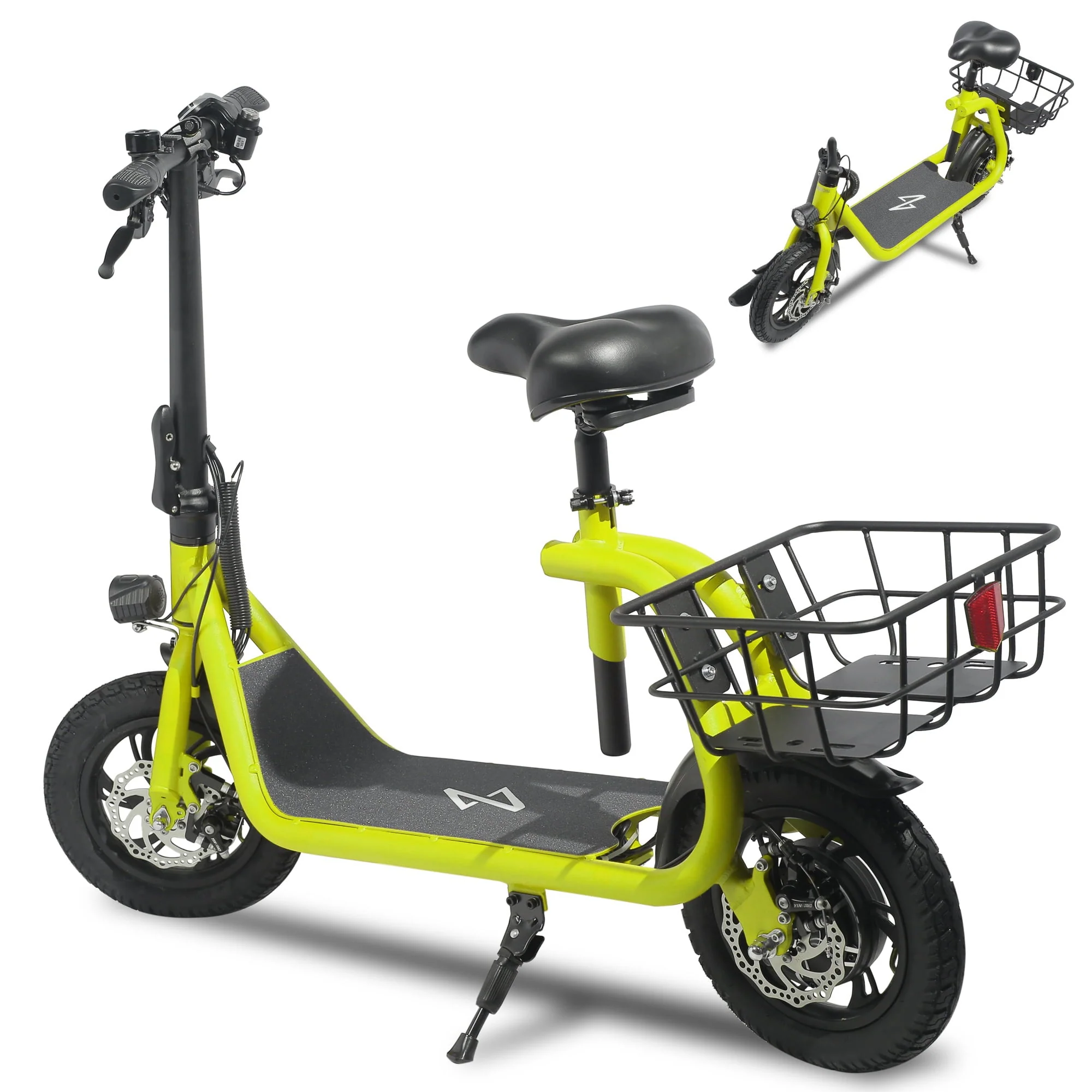 Dazone 12in Folding Electric Scooter, 450W, Yellow