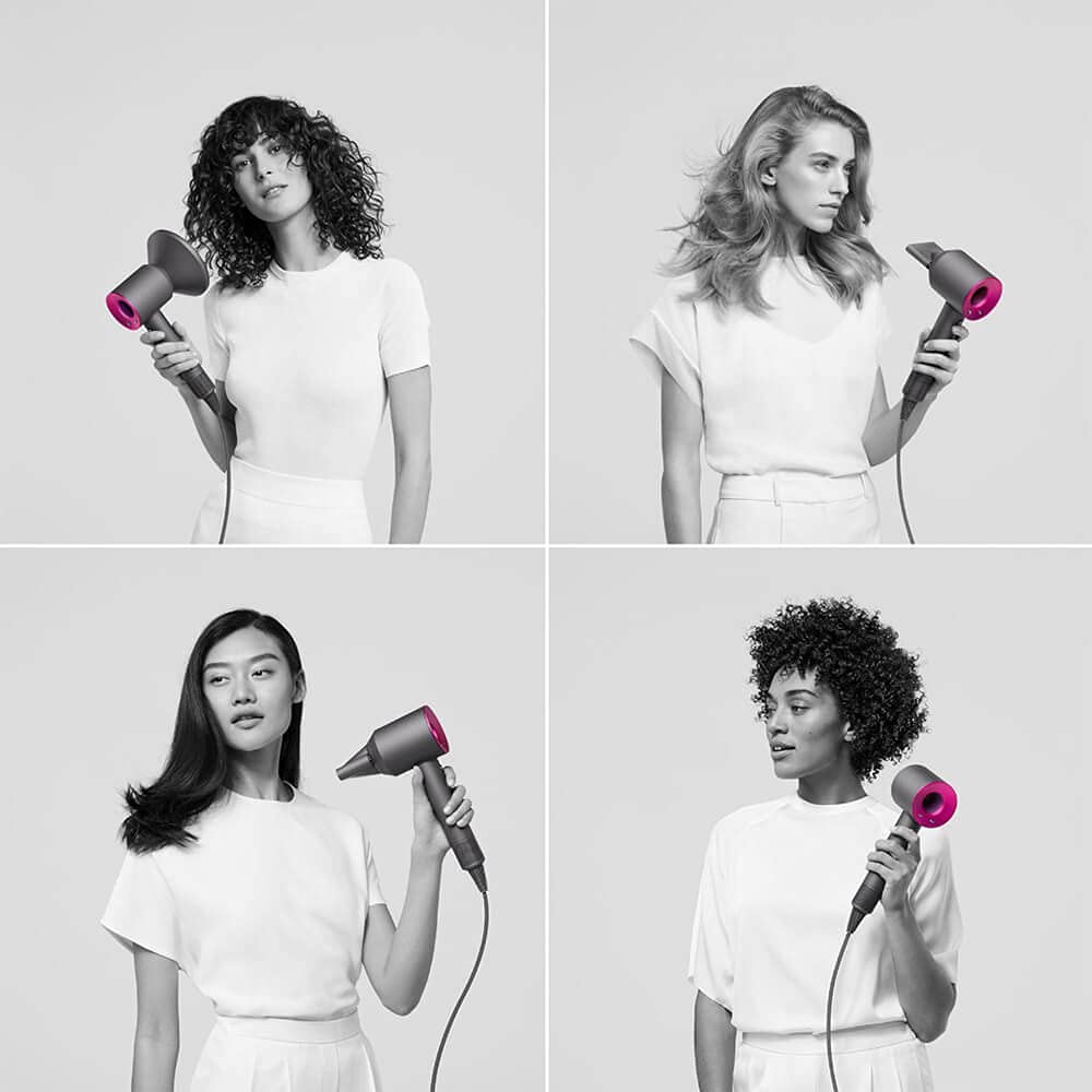 Supersonic Hair Dryer, White/Silver, 1200w