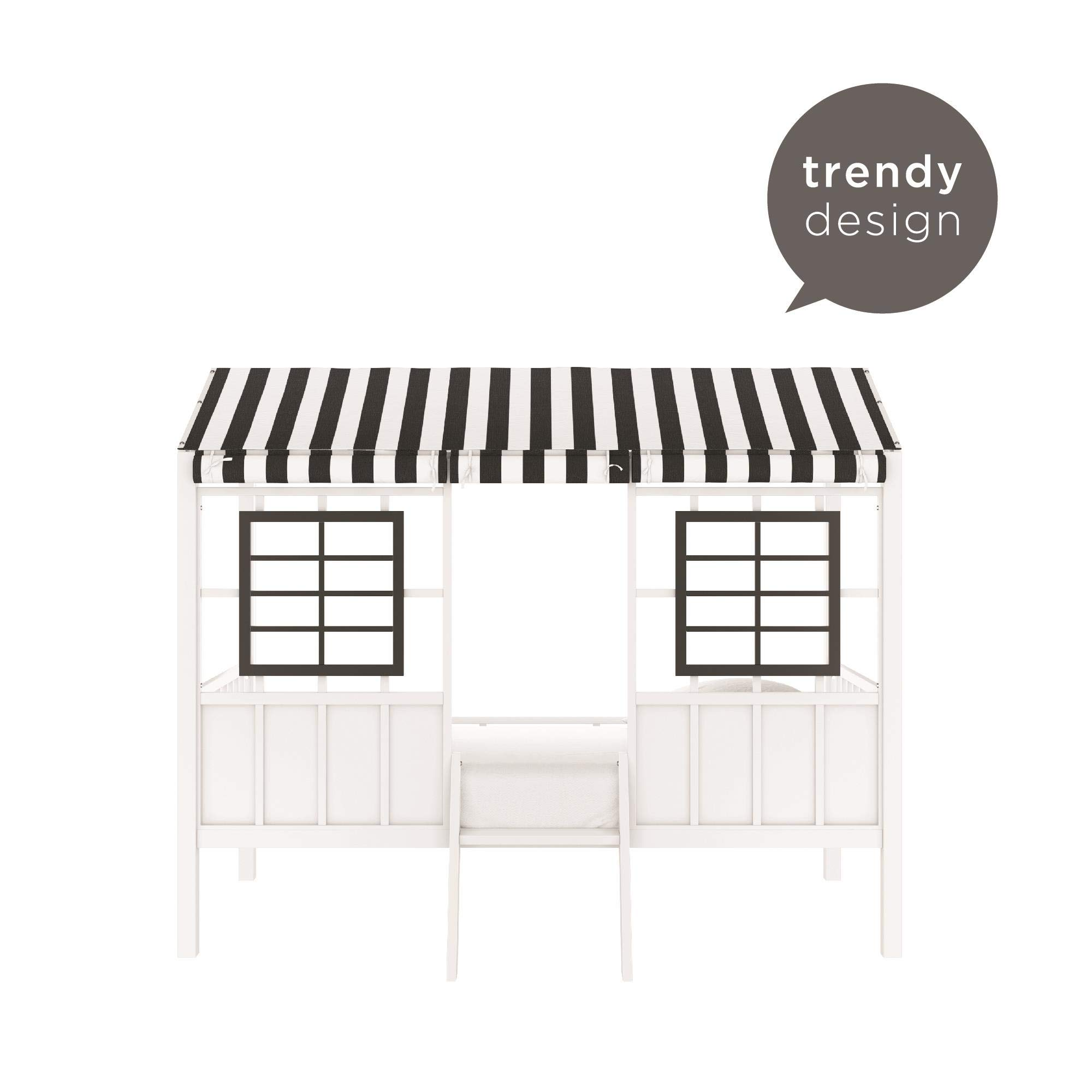 Rowan Valley Forest Loft Bed, Black/White