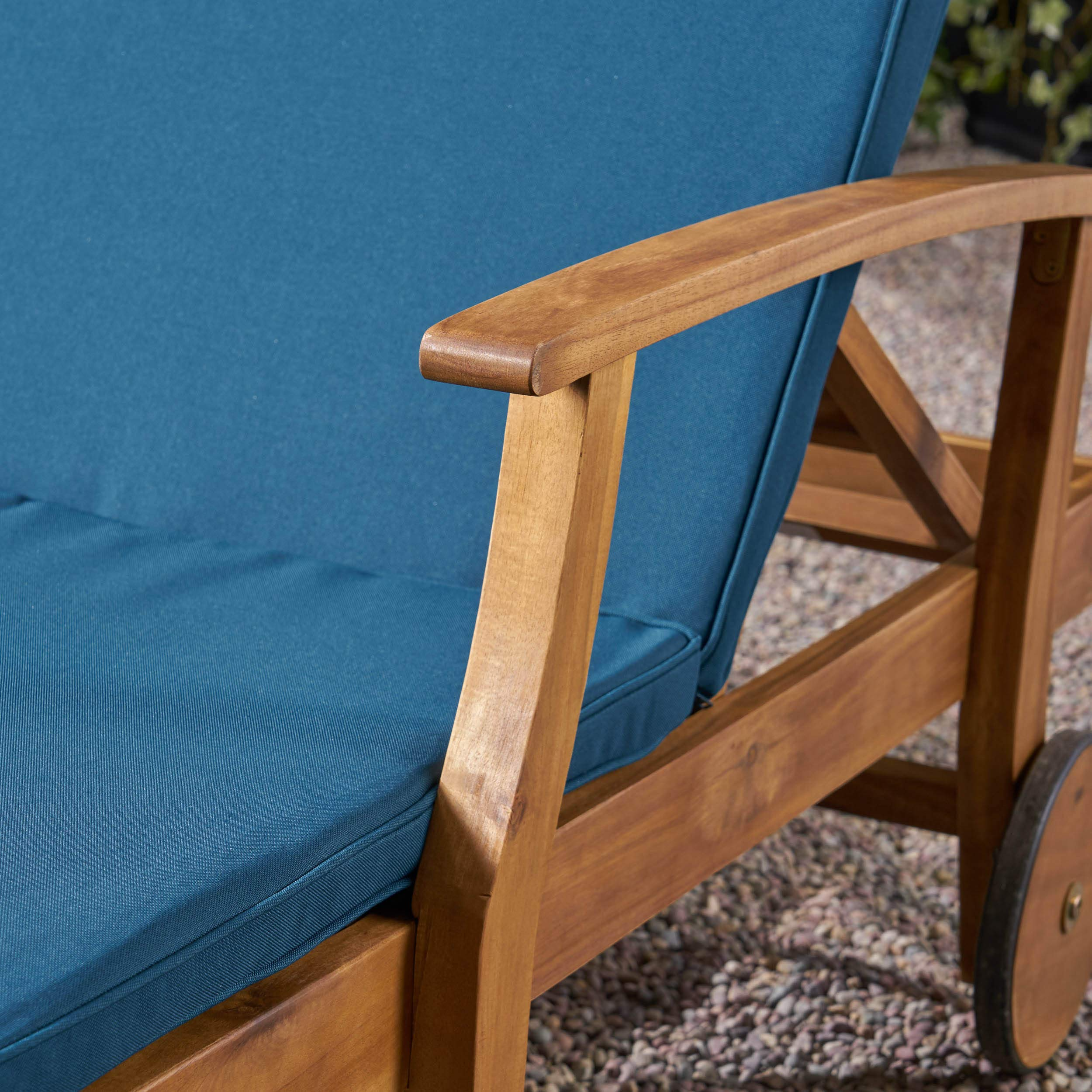 Samantha Double Chaise Lounge for Yard & Patio