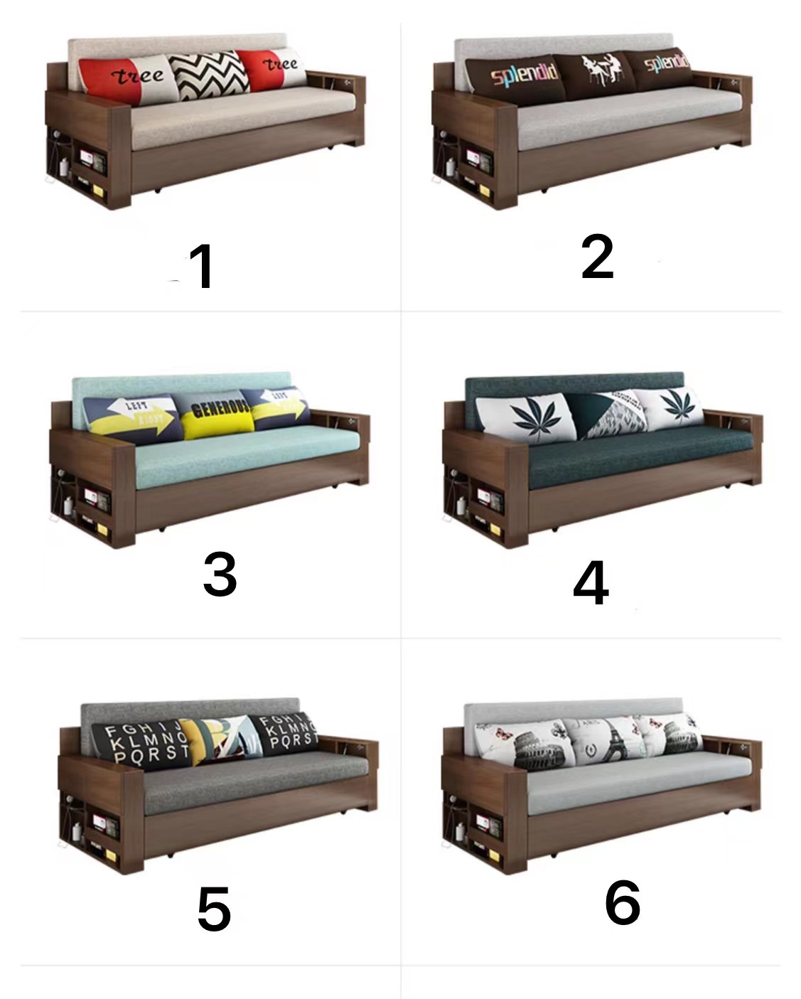 Solid Wood Sofa Bed