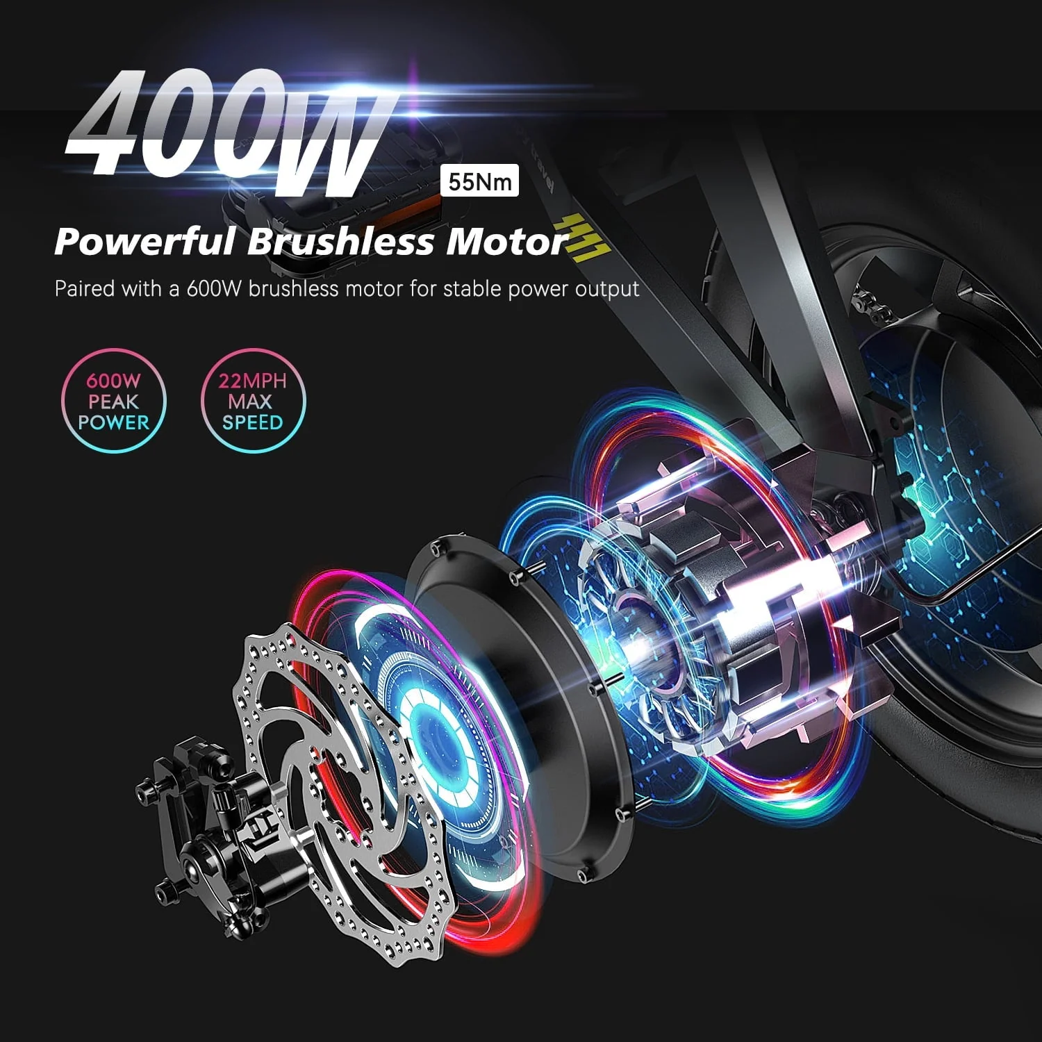 SOHAMO A3 Folding Electric Bike, 400W, 48V 12Ah