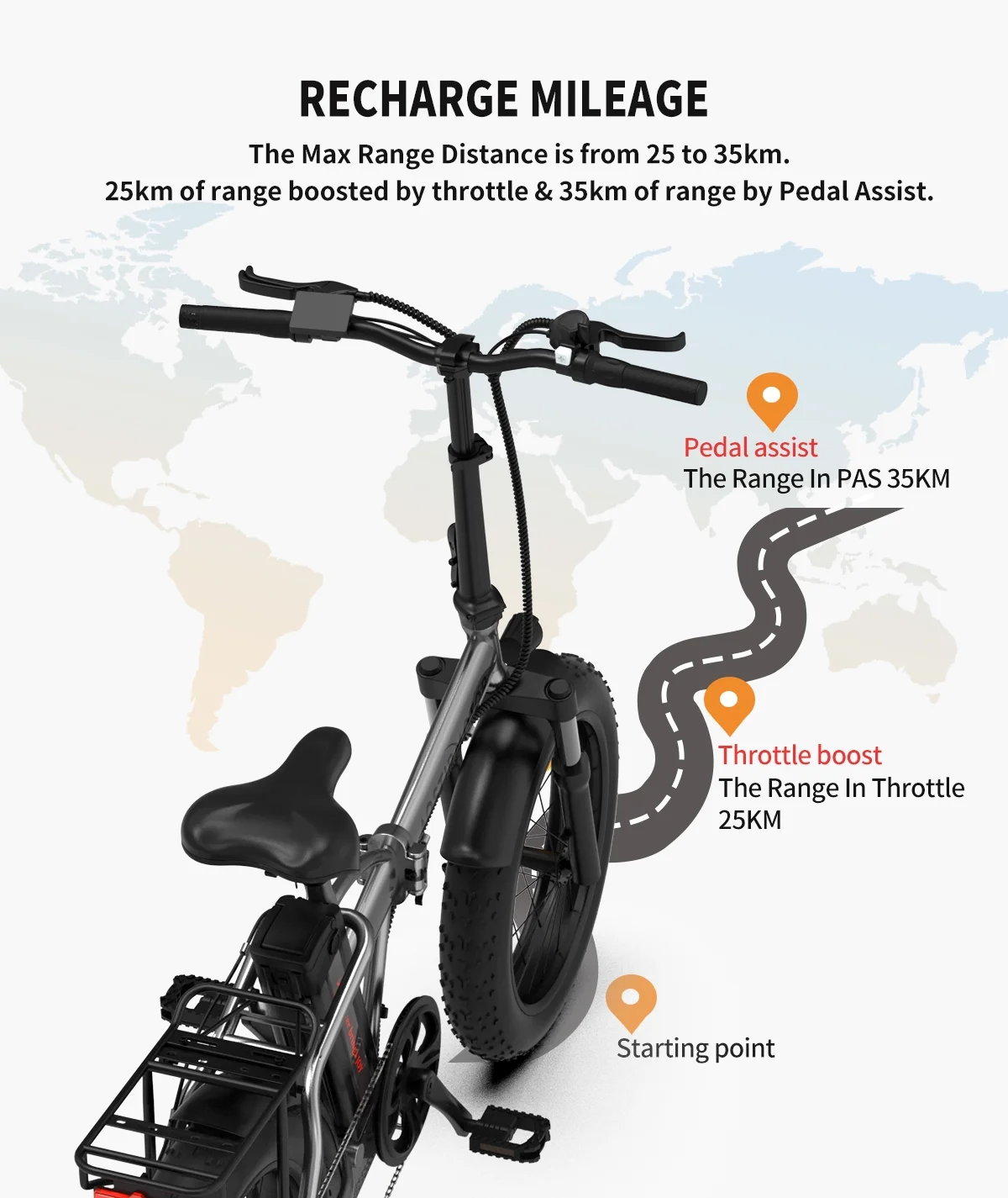 Aostirmotor 20in Folding Fat Tire Electric Bike, 750W, 48V 12.5Ah