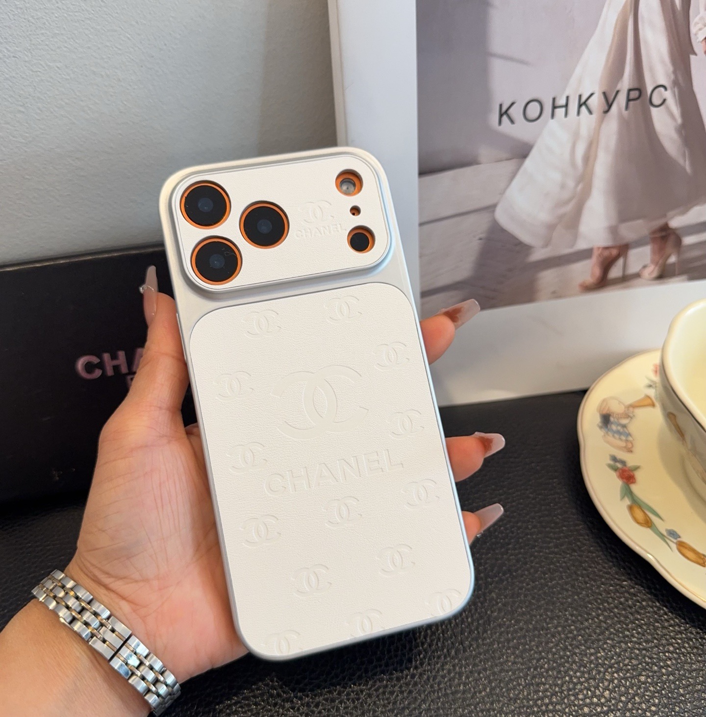 Chanel Precise-Cut Full-Cover iPhone Case | Instant Leather Finish