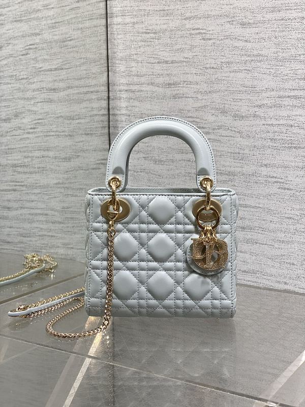 Dior Lady Mini Silver Bag