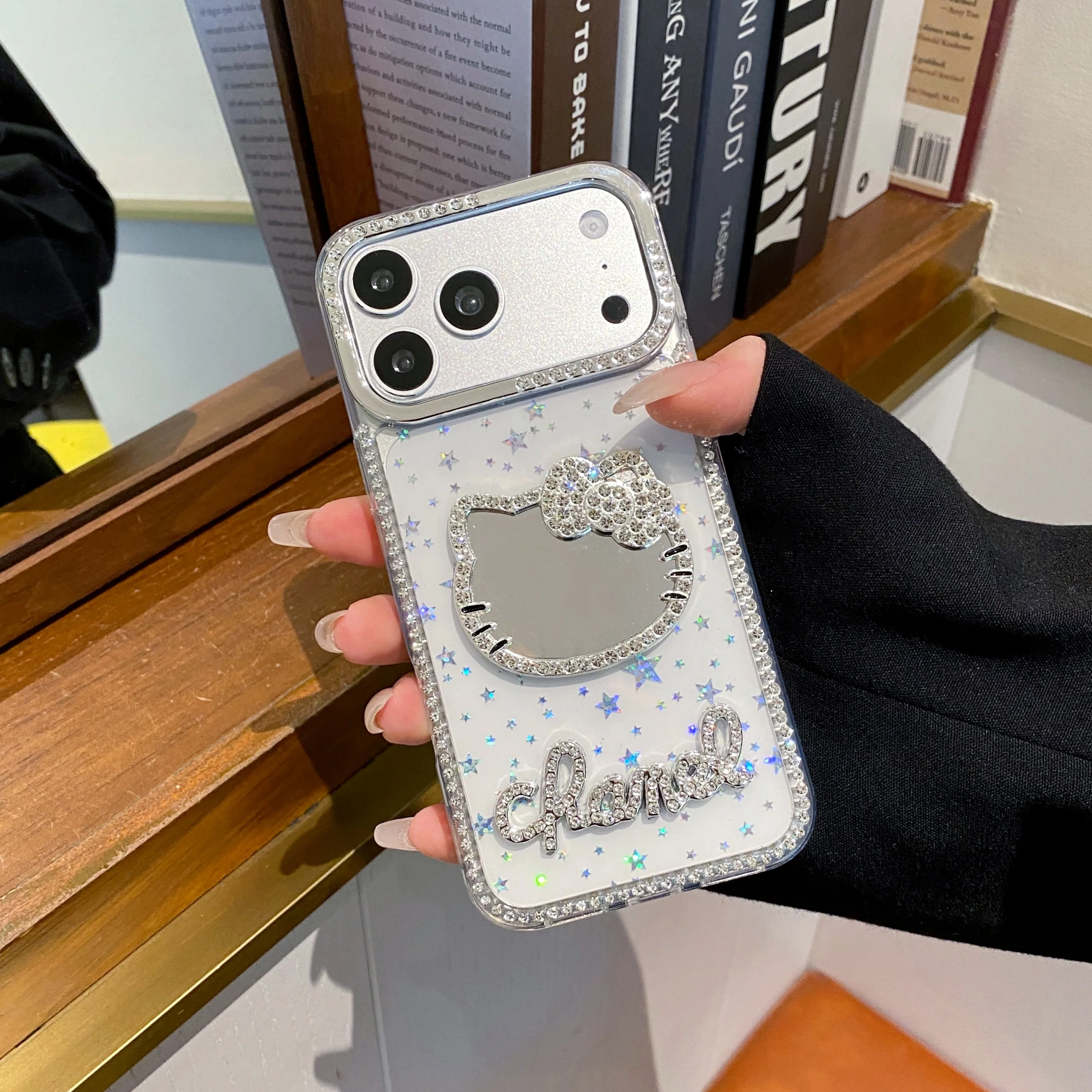 iPhone 16 Pro Max Protective Case Glitter - back view