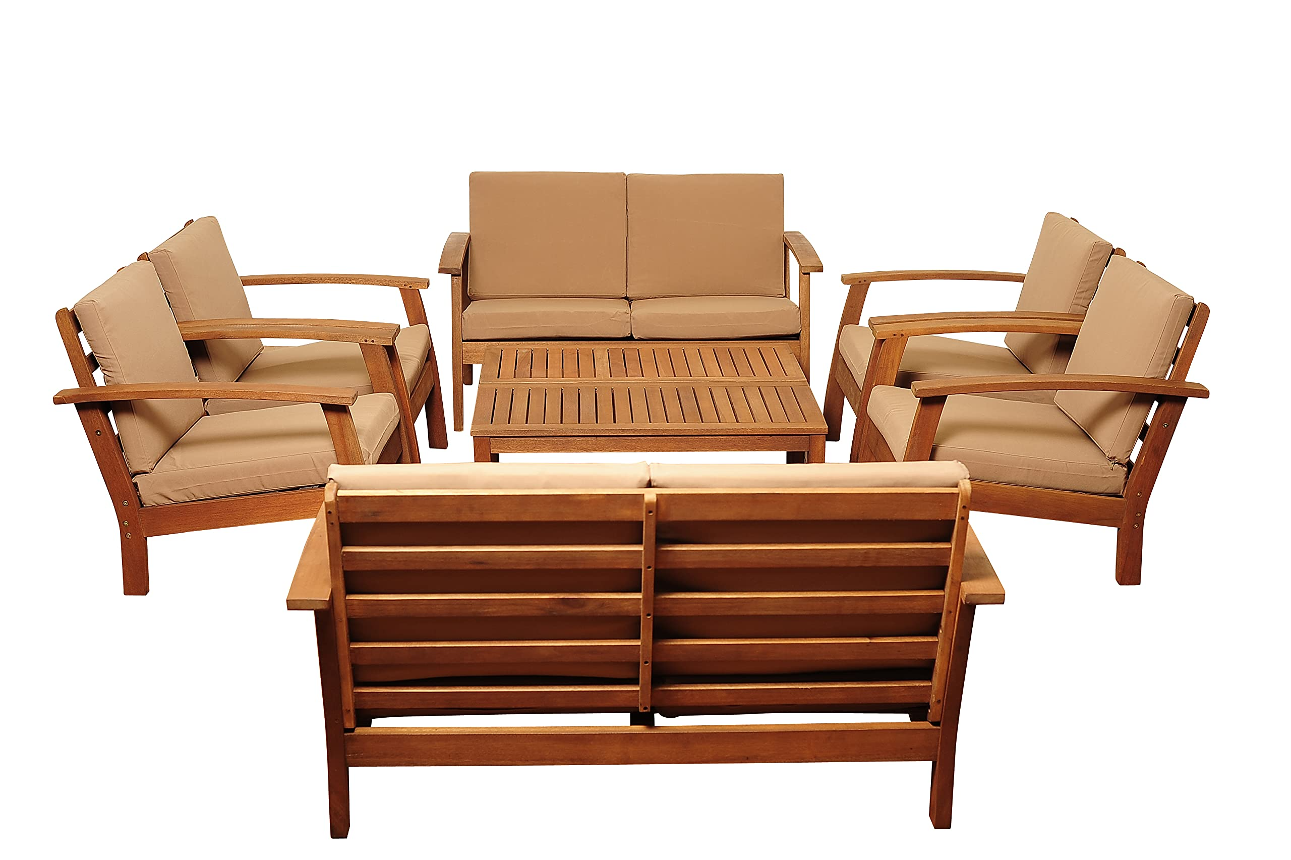 Patio 8-Pc Deluxe Conversation Set | Ideal for Indoors Outdoors