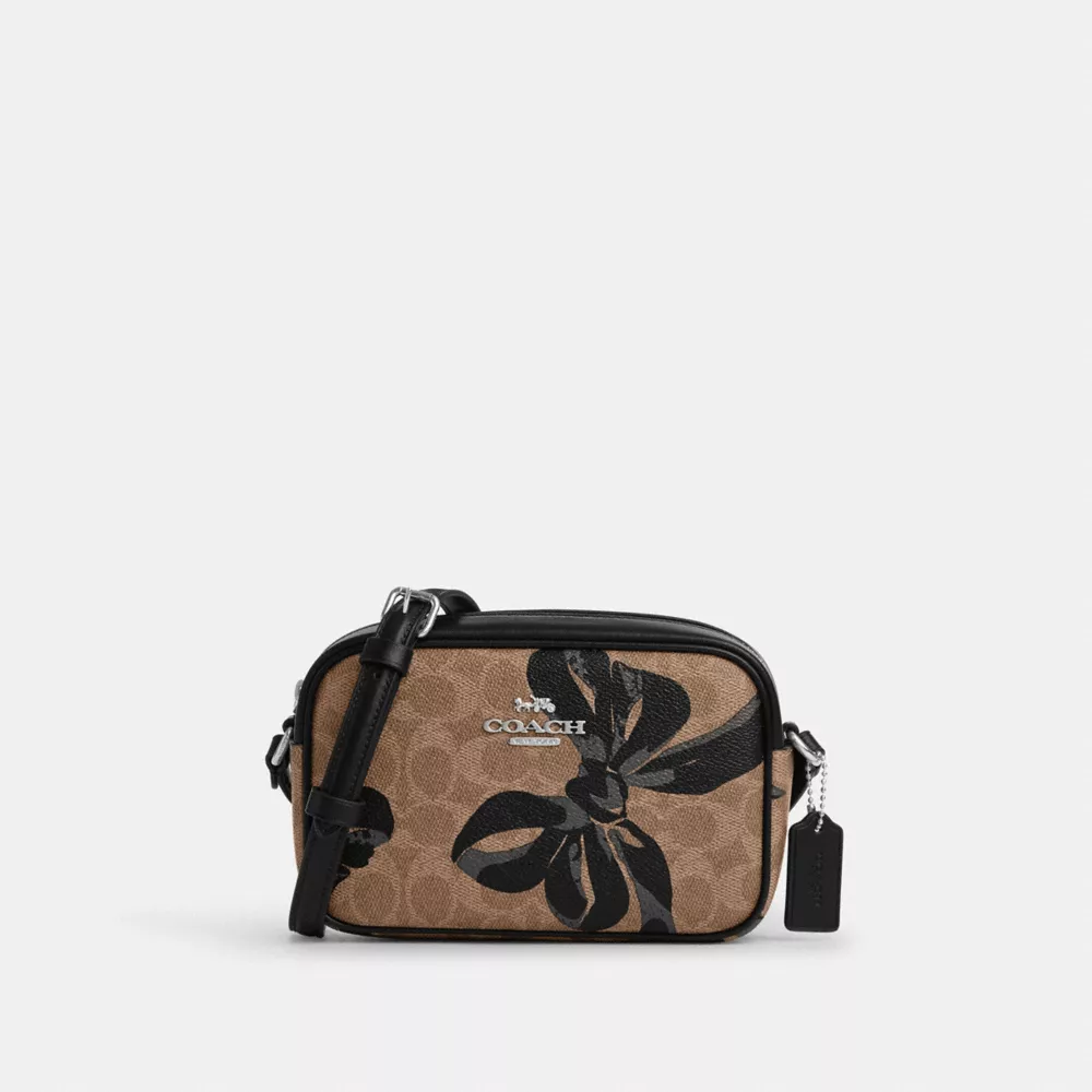 Mini Jamie Camera Bag In Signature Canvas With Bow Print
