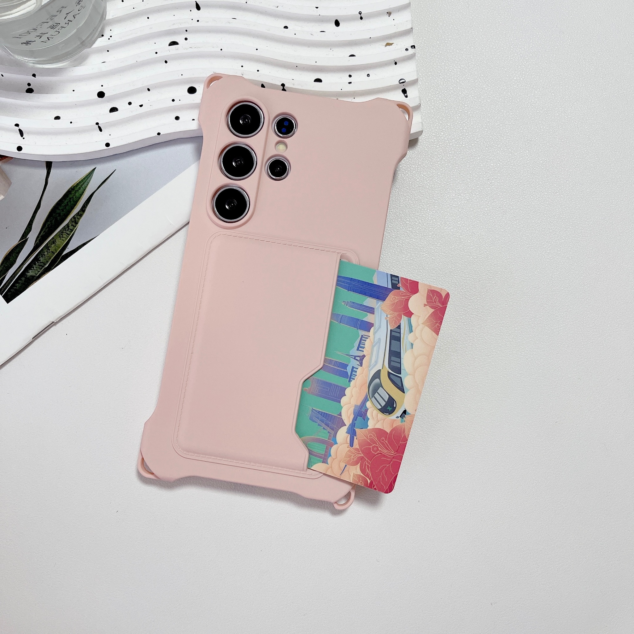 Galaxy A55 Stand & Holder Liquid Silicone - back view