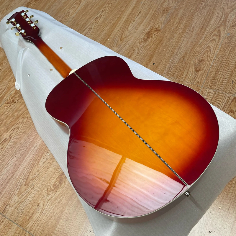 Acoustic   Guitar 43# Jumbo Body Spruce Real Abalone Bone Nut/Saddle J200