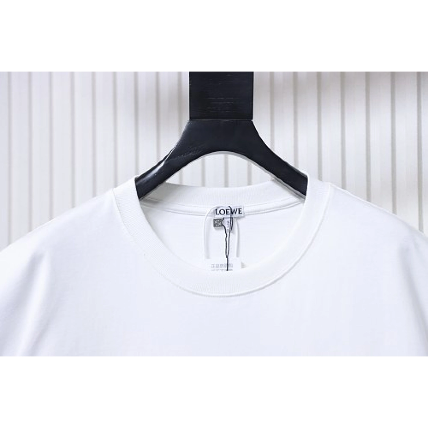 Loewe Misaligned Logo Embroidered T-Shirt White