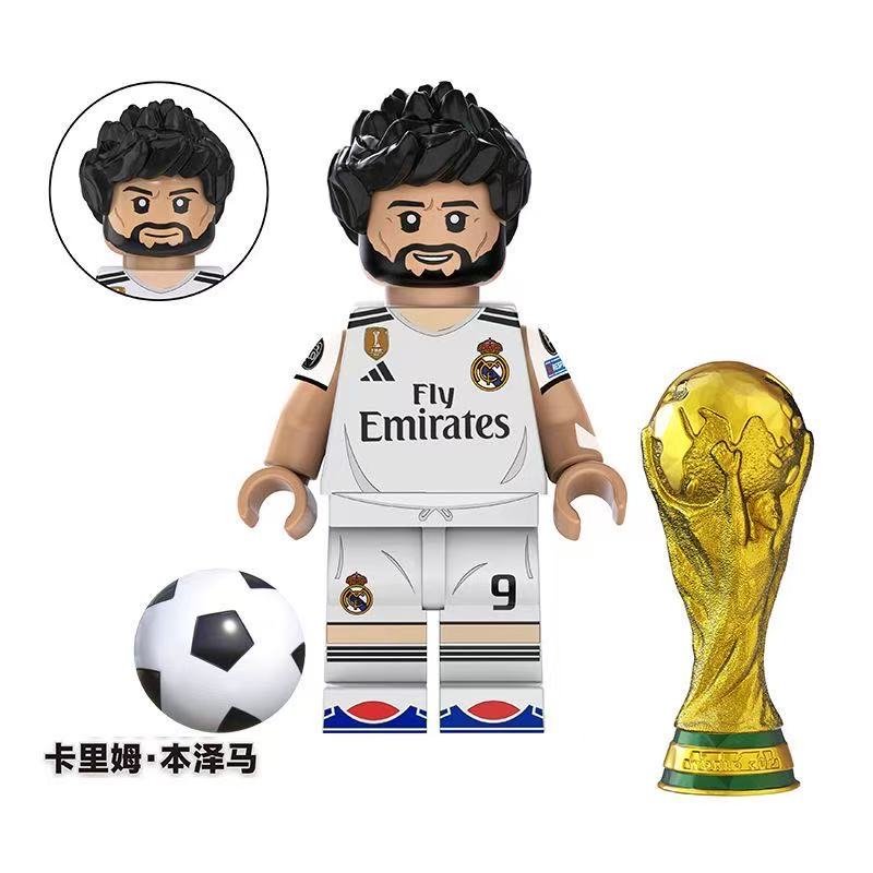 Football star building block toys