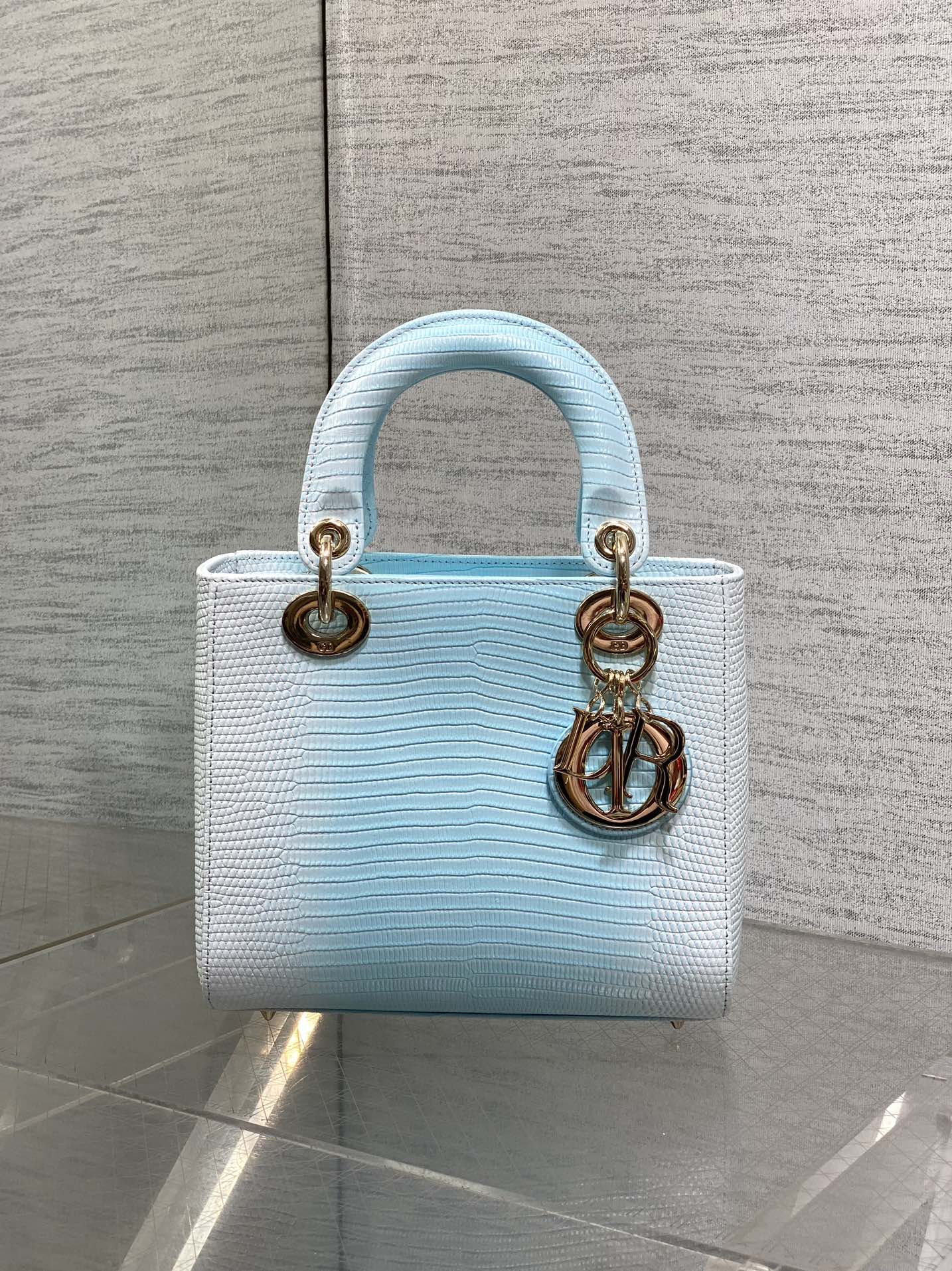Dior Lady Mini Sky Blue Bag