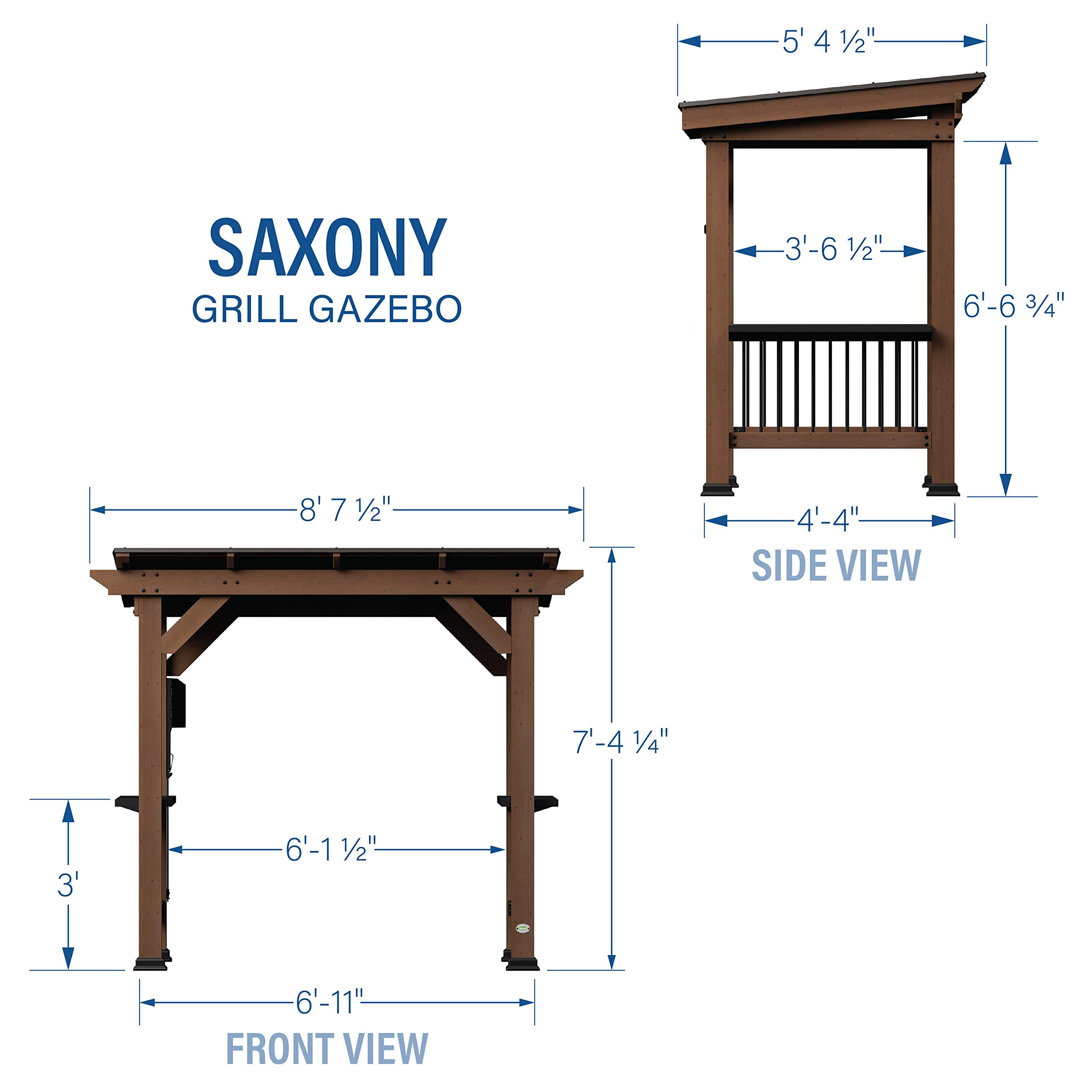 Saxony Wooden Grill Gazebo