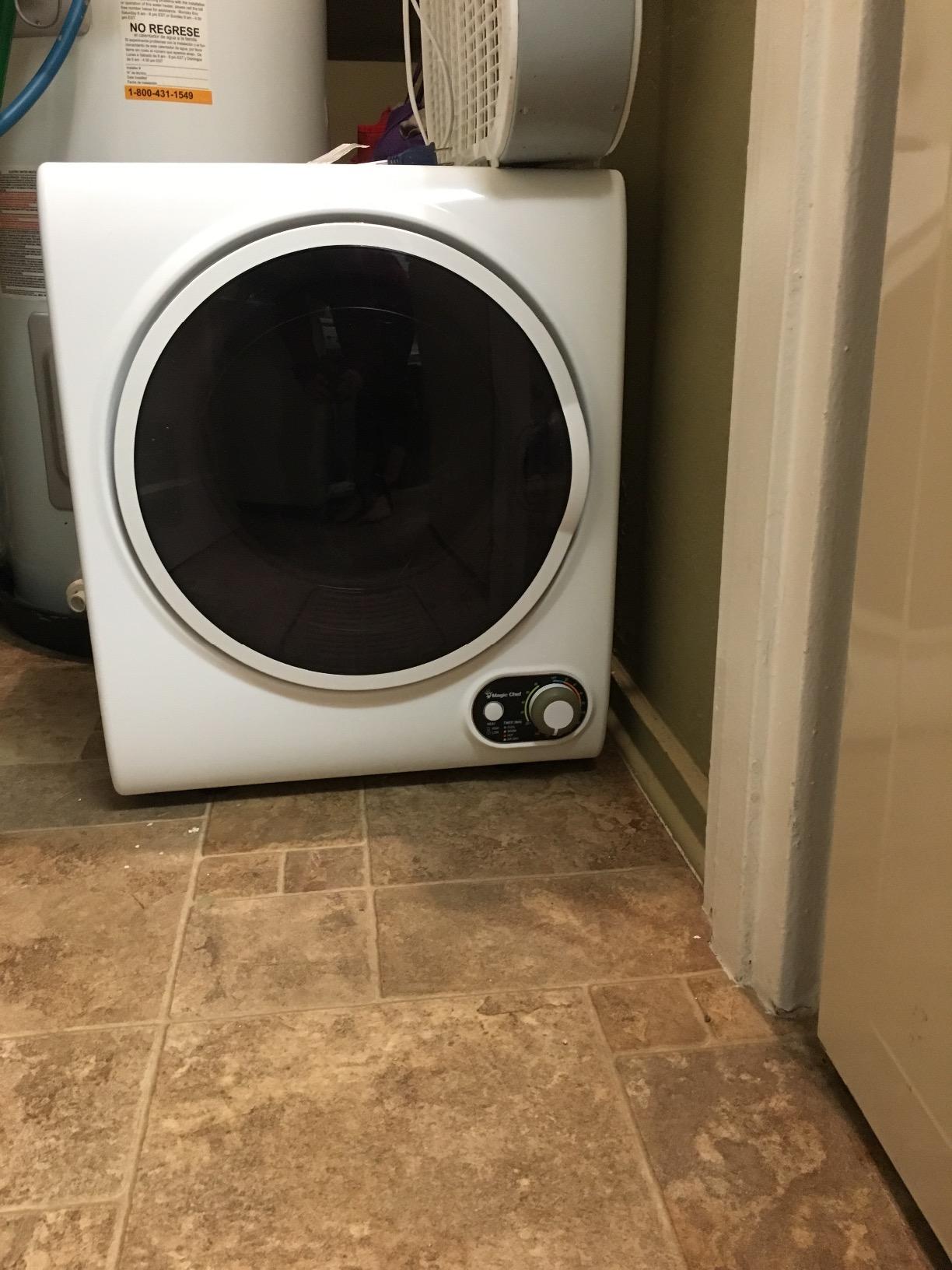 Magic Chef Compact Electric White MCSDRY15W 1.5 cu. ft. Laundry