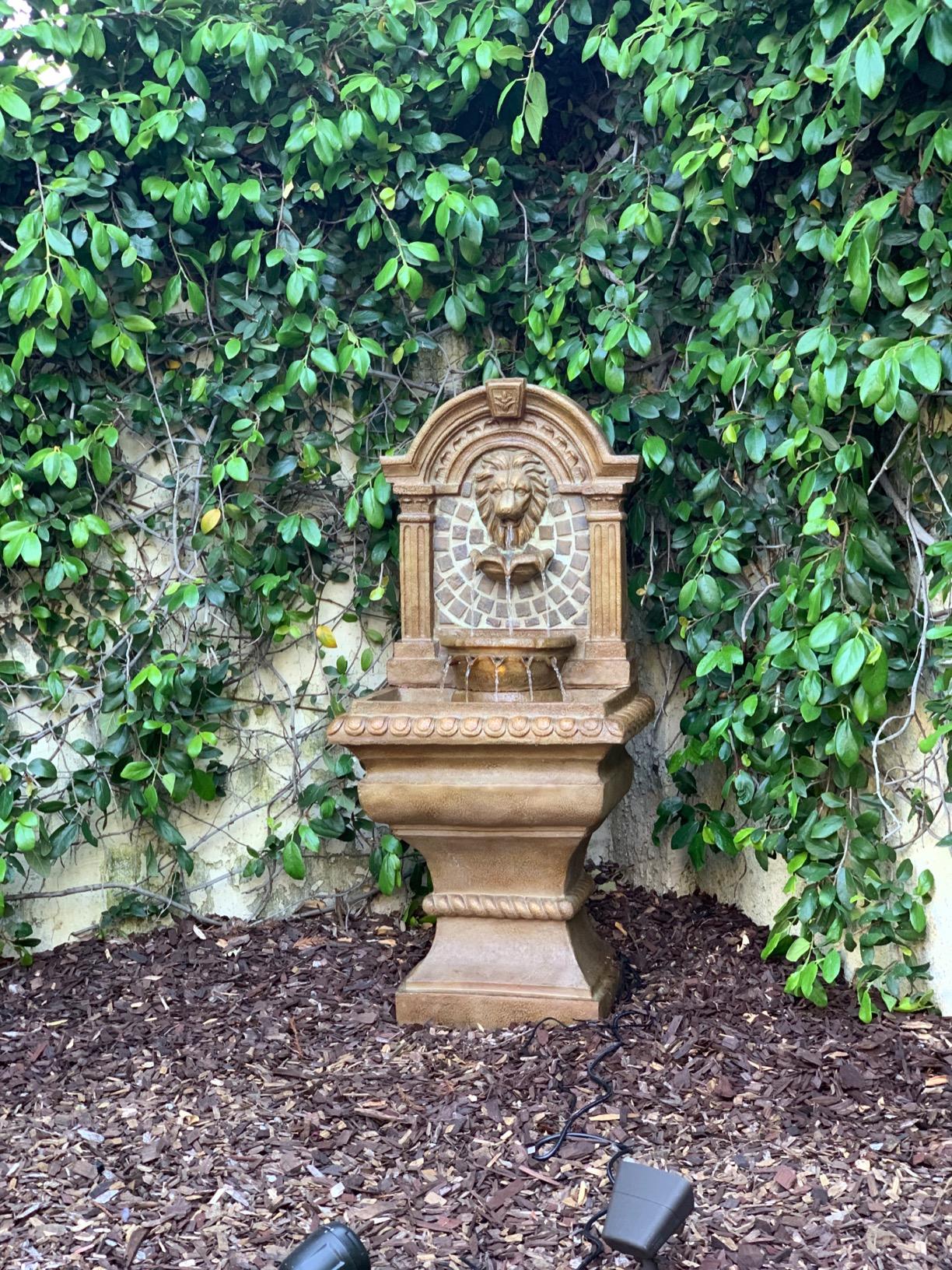 Royal Lions Head Mediterranean 3 Tiered Wall Water Fountain 51