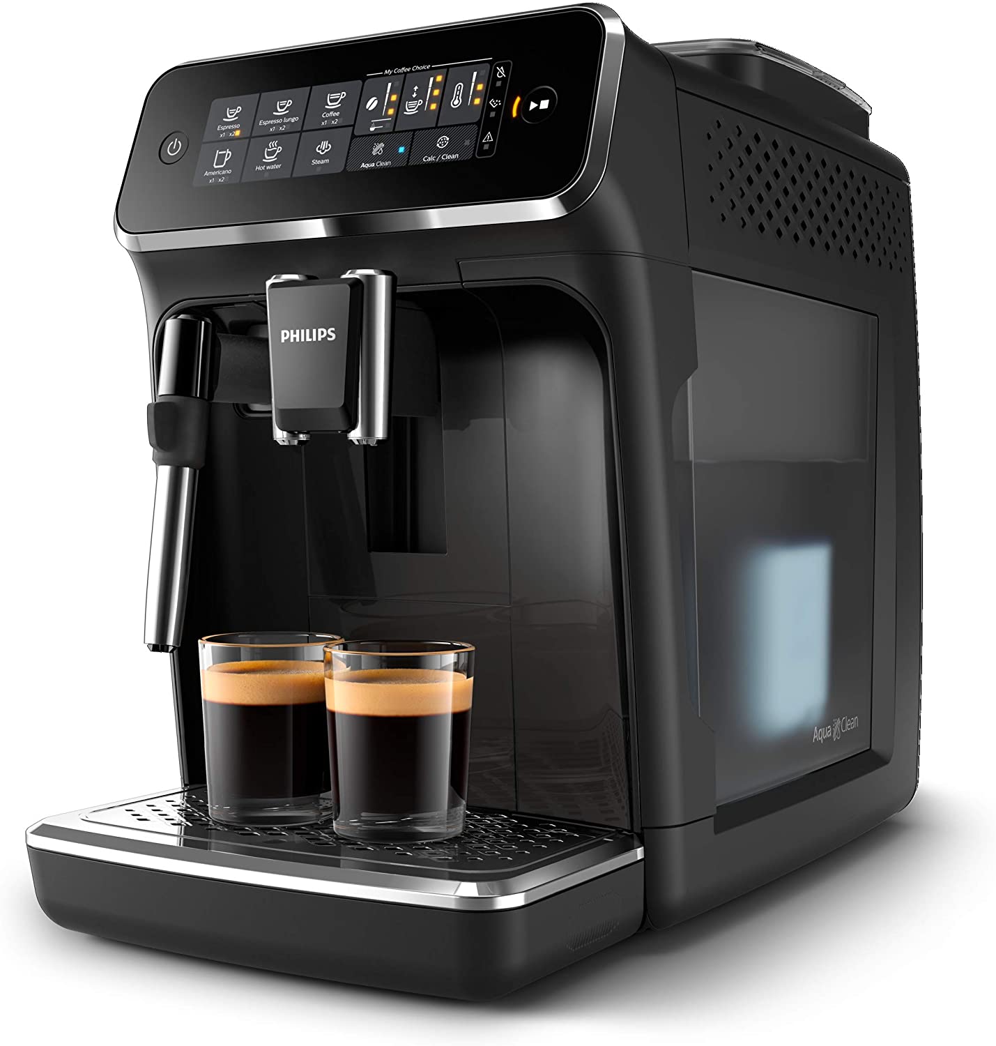 Fully Automatic Espresso Machine with Milk Frother, Black