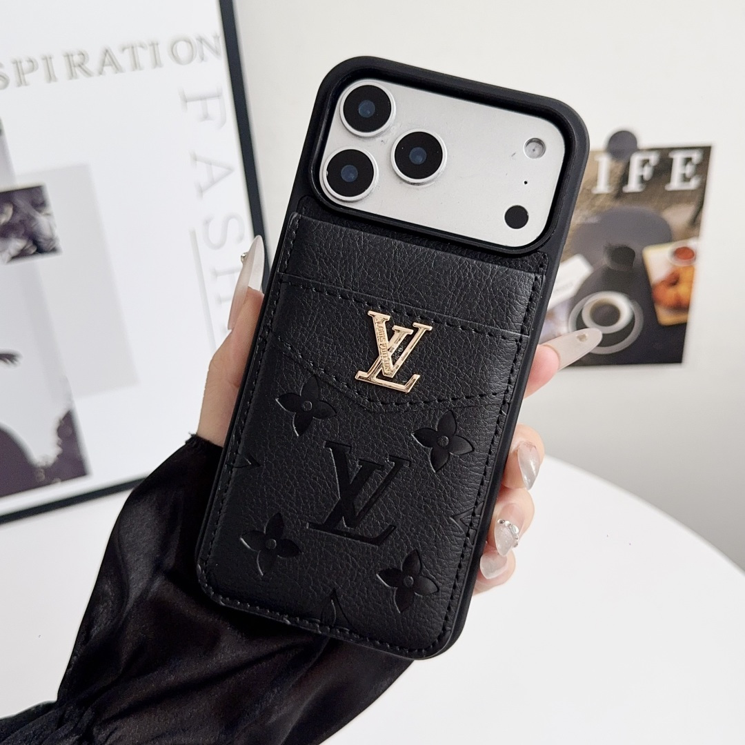 Luxury LV & Gucci Monogram Card Holder Wallet Phone Case