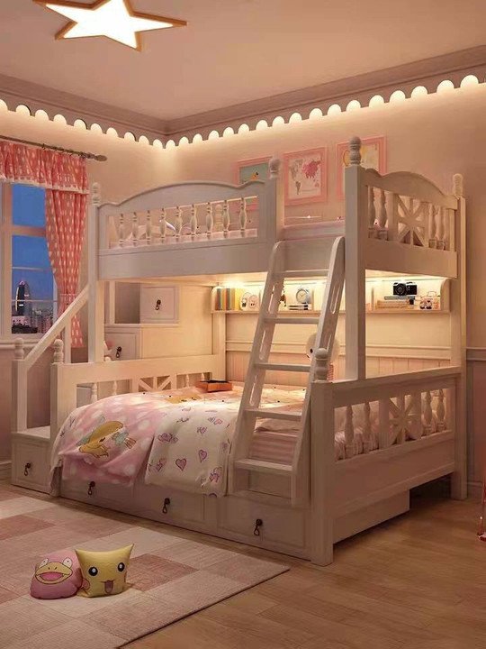HOTSALES Germany imported solid wood bunk bed high and low bed