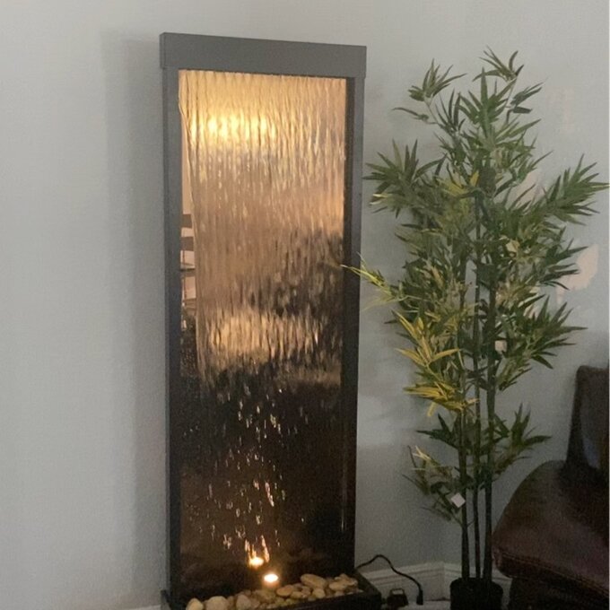 Statesboro Metal Mirror Fountain with Light