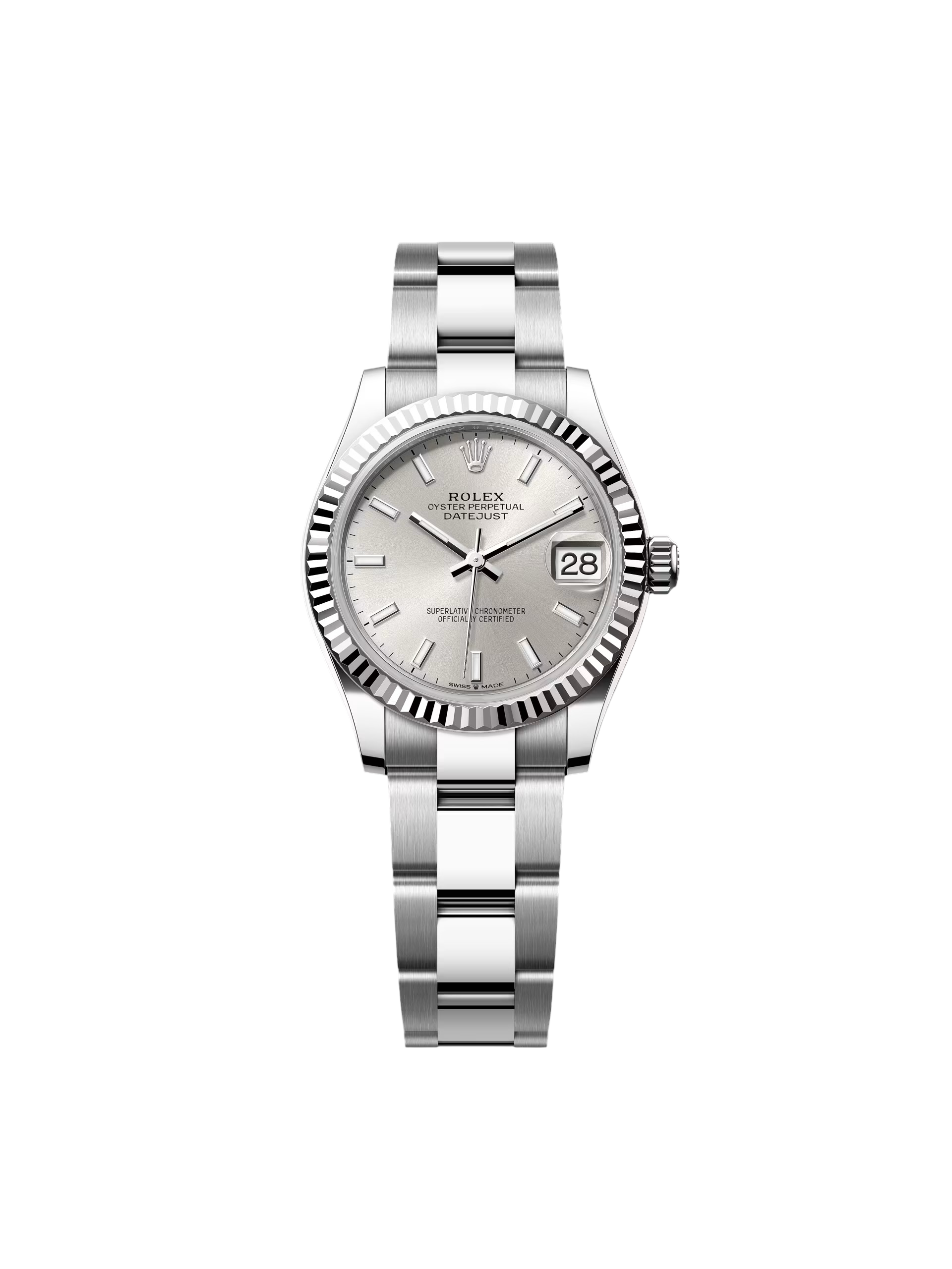 【Super Clone】RLX Datejust m278274-0011/0012 Silver Dial 31mm Fluted Bezel Oyster Bracelet