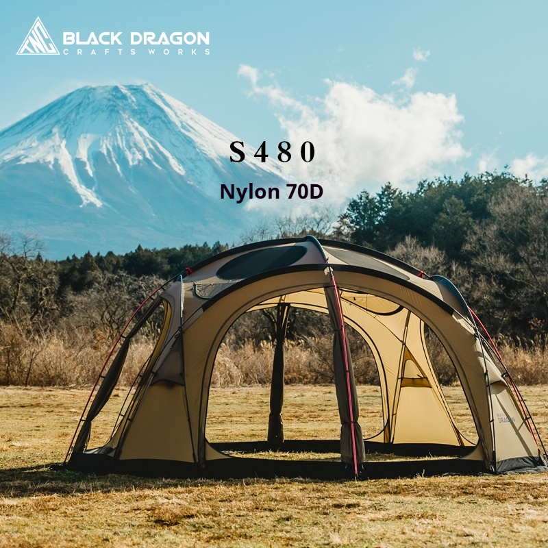 BLACK DRAGON S480 Nylon Tent Spherical Dome, Large Space, Windproof and Rainproof