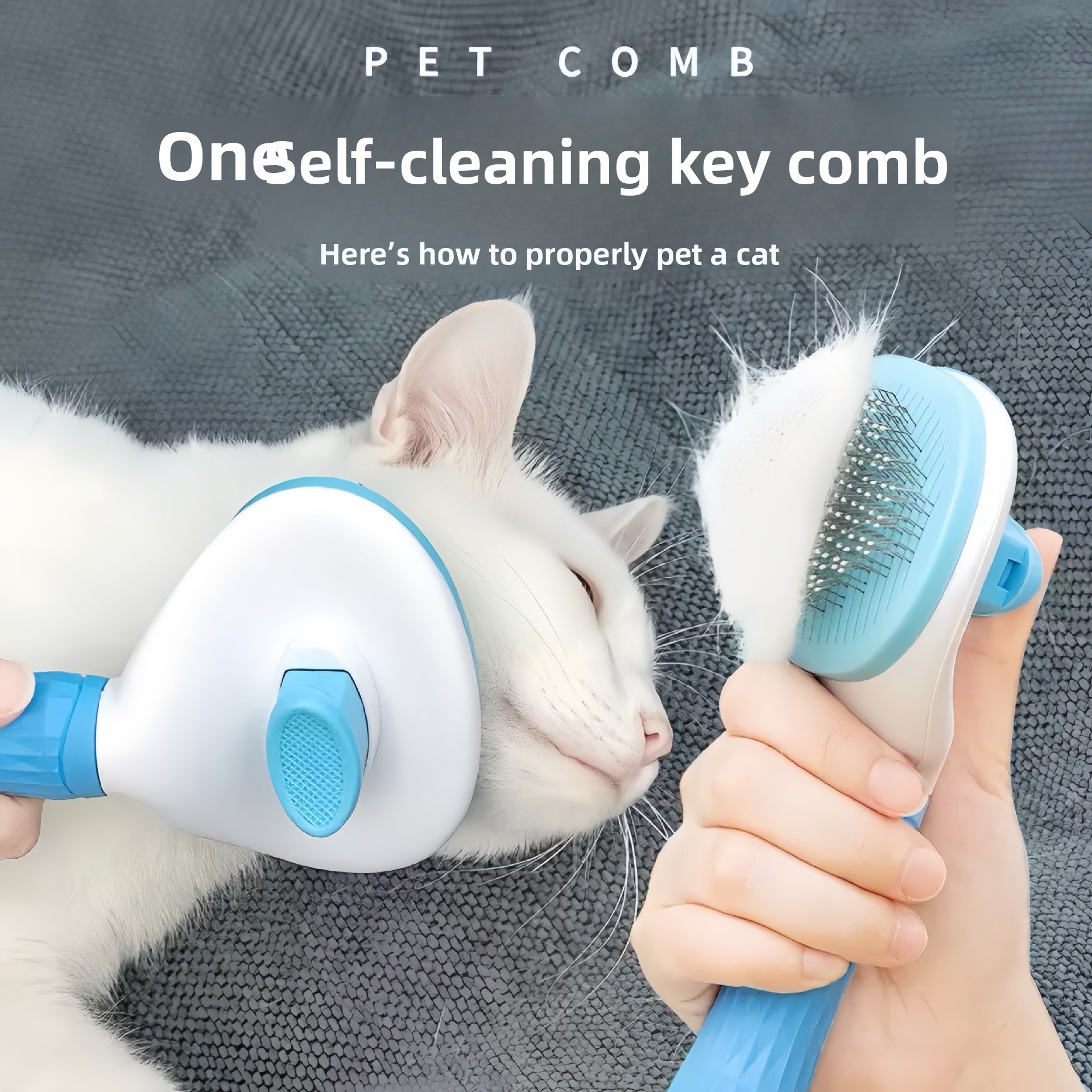 ZOVELIQ Pet Grooming Brush for Dogs & Cats – Deshedding & Detangling Brush for Dogs & Cats