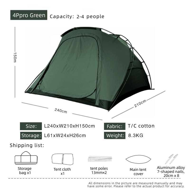 BLACK DRAGON 4Ppro Cotton Fabric Tent