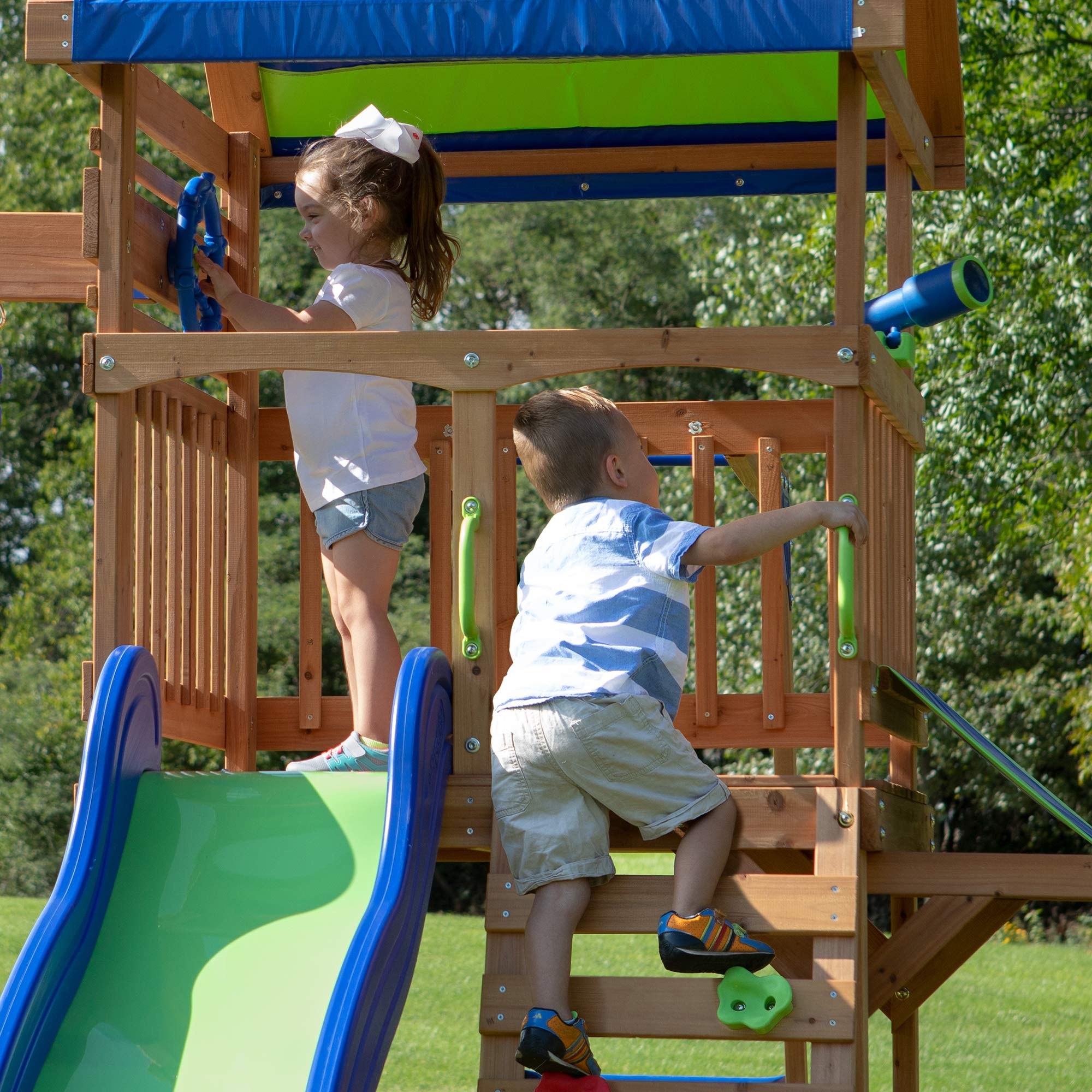 Beach Front All Cedar Wooden Swing Set