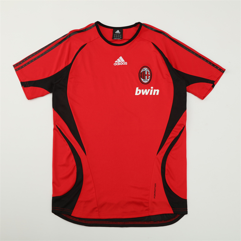 2006/07 AC Milan Retro Short Sleeves Training Jersey - Red