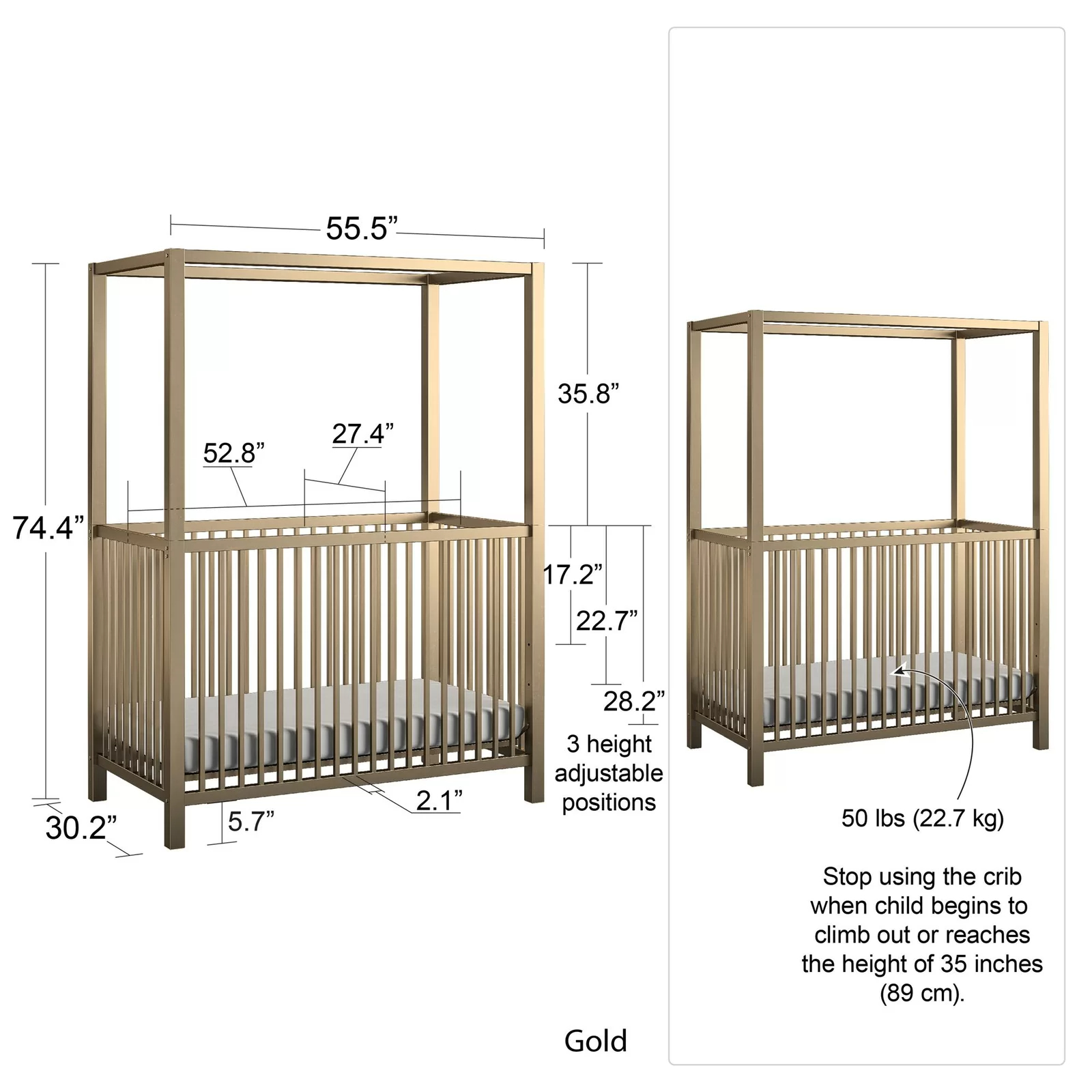 Monarch Hill Haven Canopy Crib