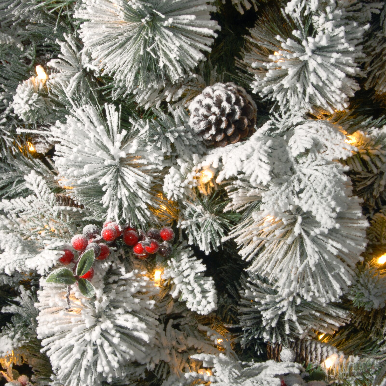 7.5'' Lighted Artificial Pine Christmas Tree