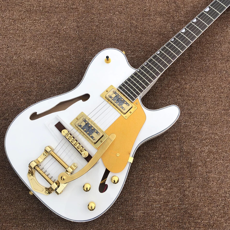 High Quality Electric Guitar, Rosewoodd Fingerboard, Gold Hardware, Jazz Hollow Body