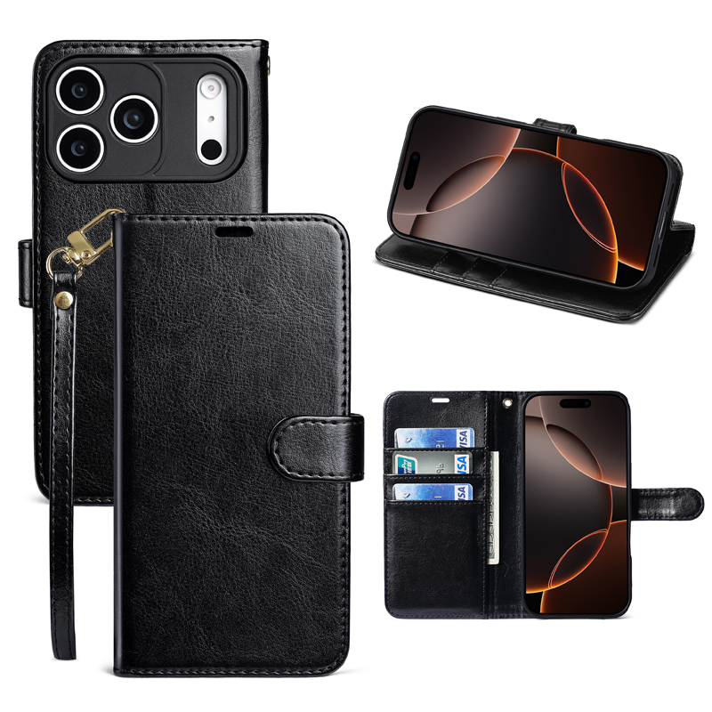 iPhone 18 Pro Max Stand & Holder Leather - back view