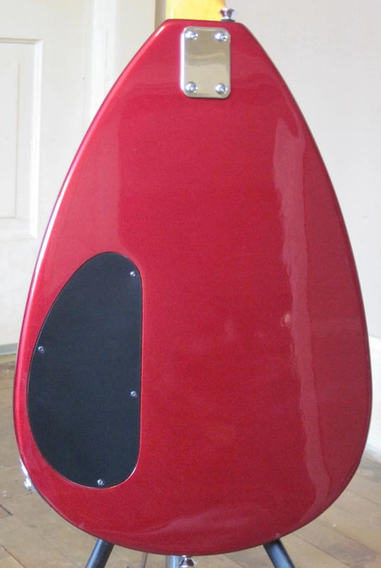 Hutchins Brian Jones 1960s PGW Teardrop Signature Metallic Red Electric Guitar