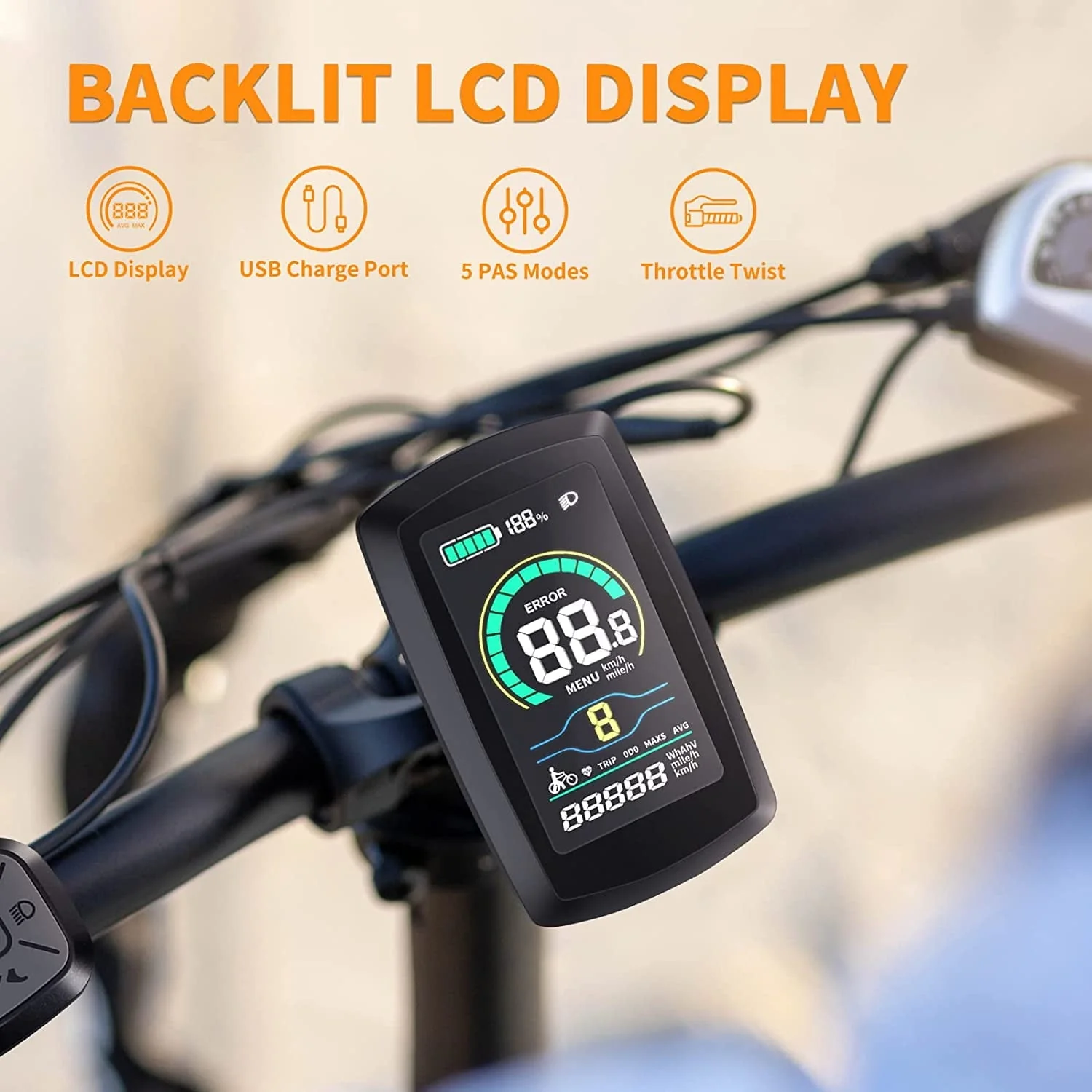 Jasion EB7 2.0 20in Folding Fat Tire Electric Bike, 500W, 48V 10Ah