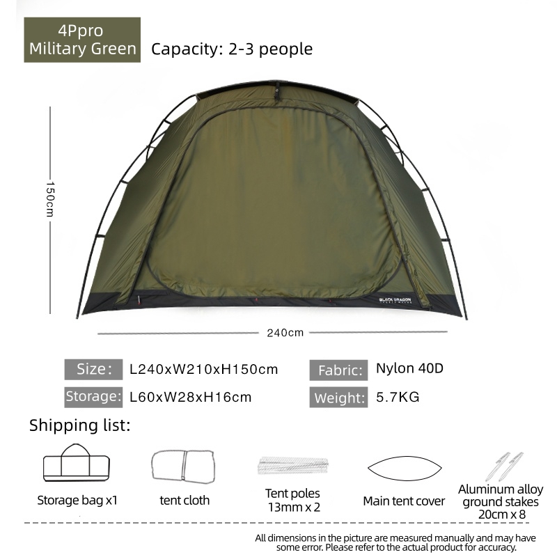 BLACK DRAGON 4Ppro Nylon Version Tent