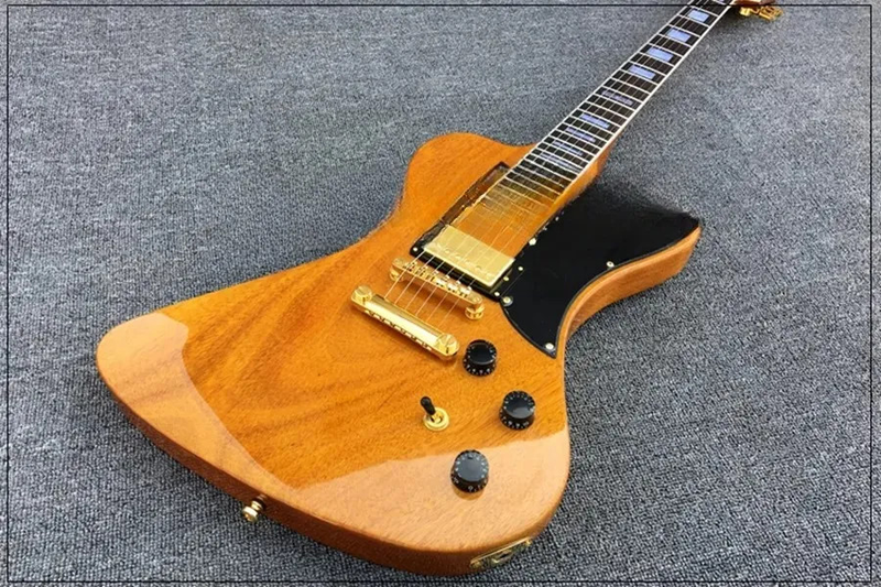 Custom RD-Style Natural Yellow Electric Guitar Solid Mahogany Body & Maple Neck