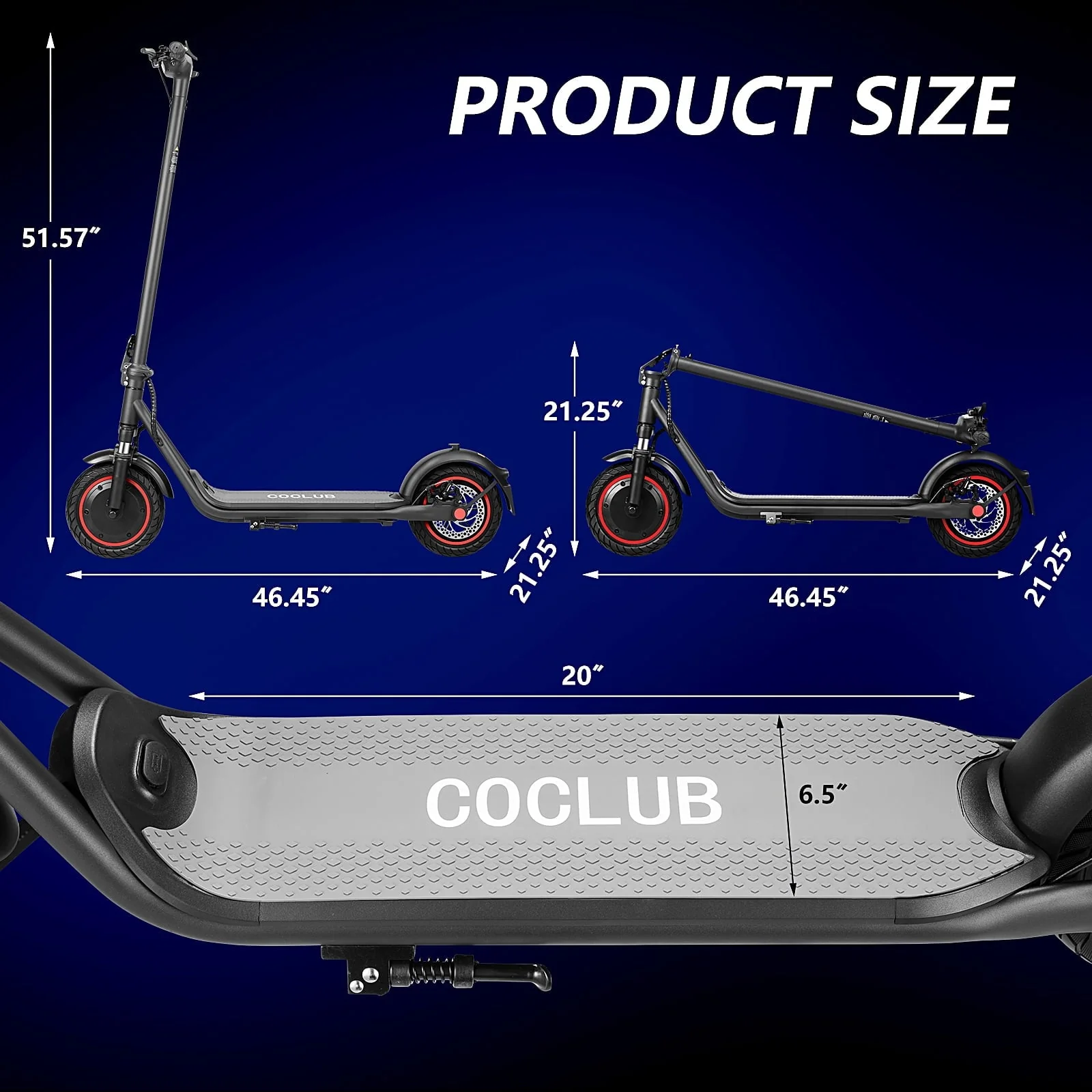 SEGMART 20in Folding Fat Tire Electric Bike, 500W, 36V 13Ah