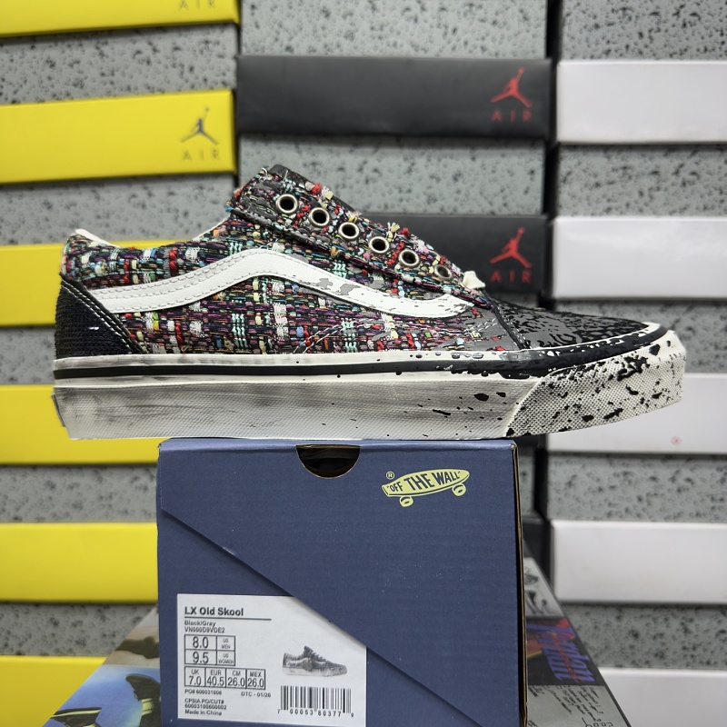 Vans Old Skool White Black Camo Vintage