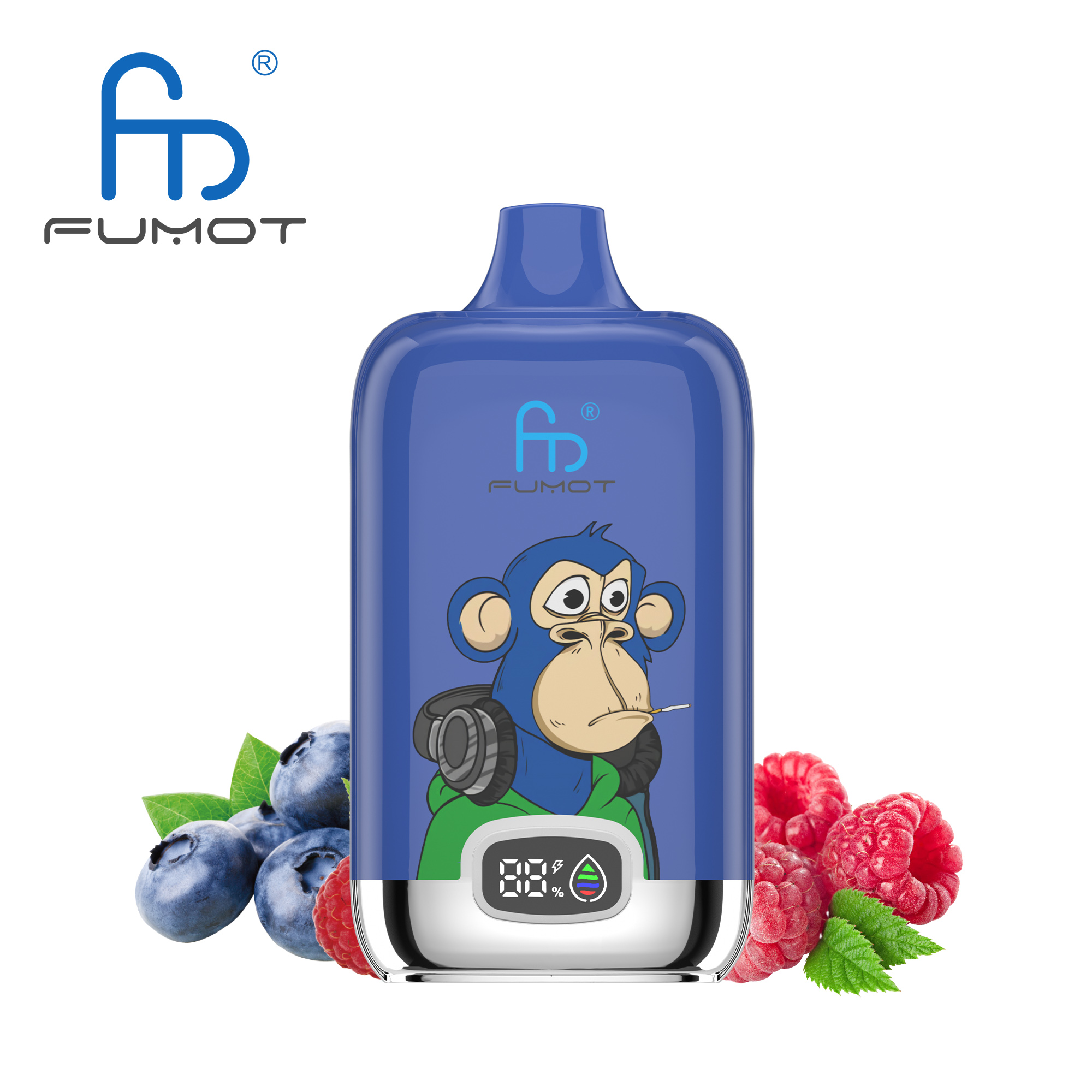 Fumot electronic cigarette in blueberry flavor, portable and sleek vape device designed for modern vaping enthusiasts, compact and ergonomic, suitable for both beginners and experienced users, rechargeable with long-lasting battery, stylish street-style design, ideal for indoor and outdoor use, vibrant urban skatepark background, subtle natural sunlight highlighting metallic finish, soft ambient mist rising from device mouthpiece, safe and high-quality materials, premium vaping experience, perfect for lifestyle and casual vaping, easy to carry during travel, ideal gift for vape lovers, top-rated pod system and e-cigarette, reliable and enjoyable fruit flavor vaping, tailored for Germany and Netherlands market, contemporary aesthetic appealing to youth, smooth airflow, visually appealing design, real-life lifestyle scenario, showcasing latest model features and advanced technology