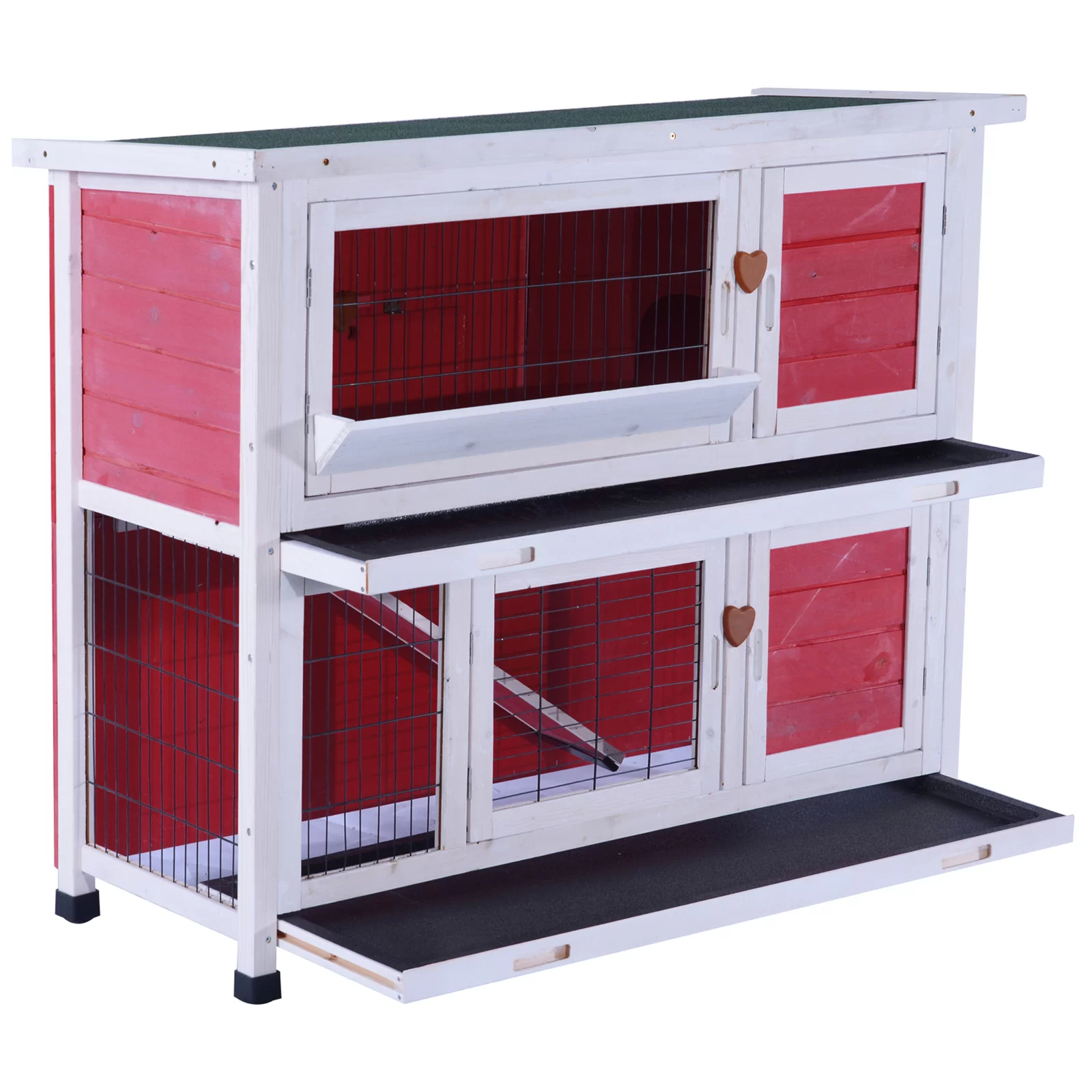 Handler Weather Resistant Small Animal Hutch with Ramp